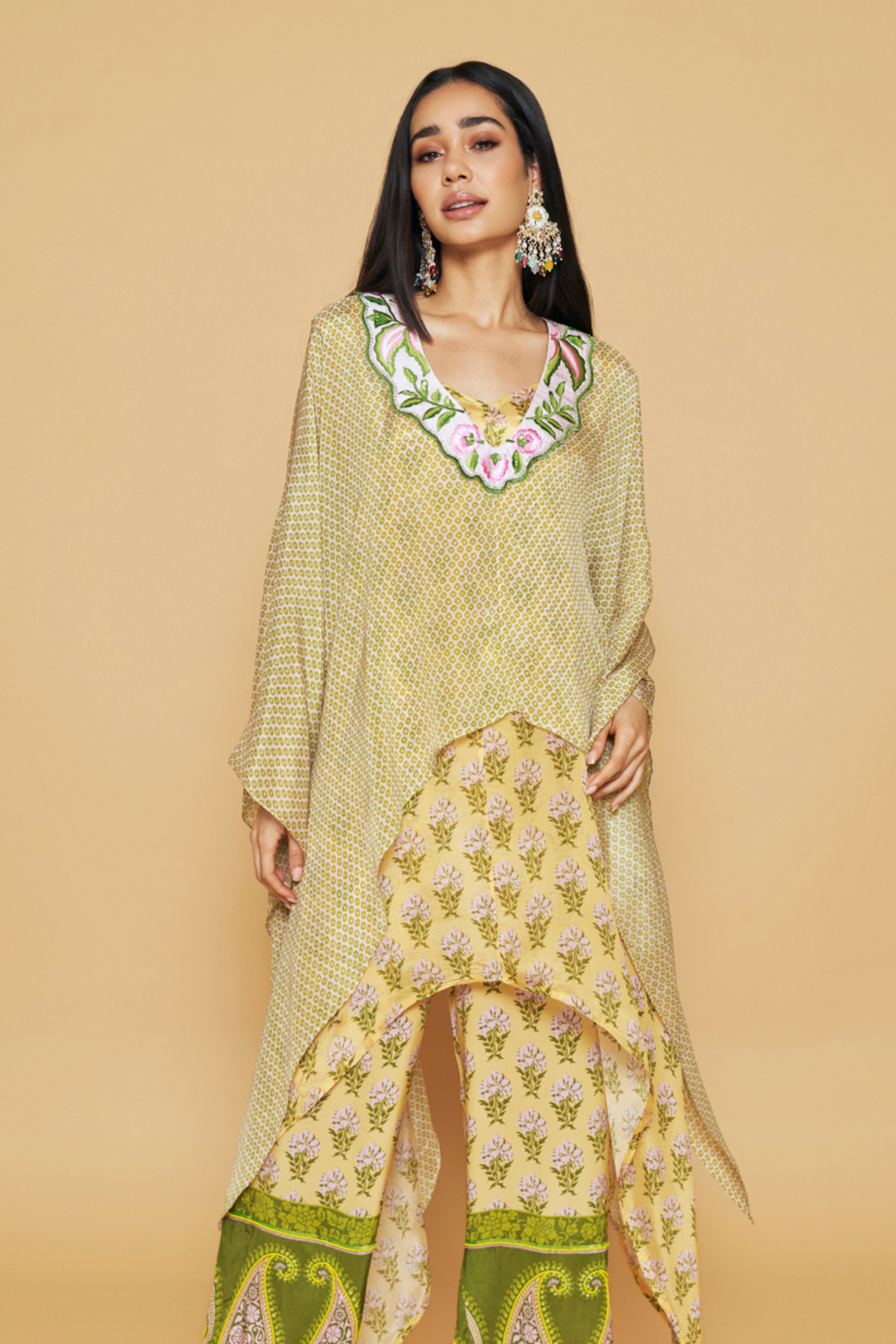 Double Layered Kurta With Straight Pants