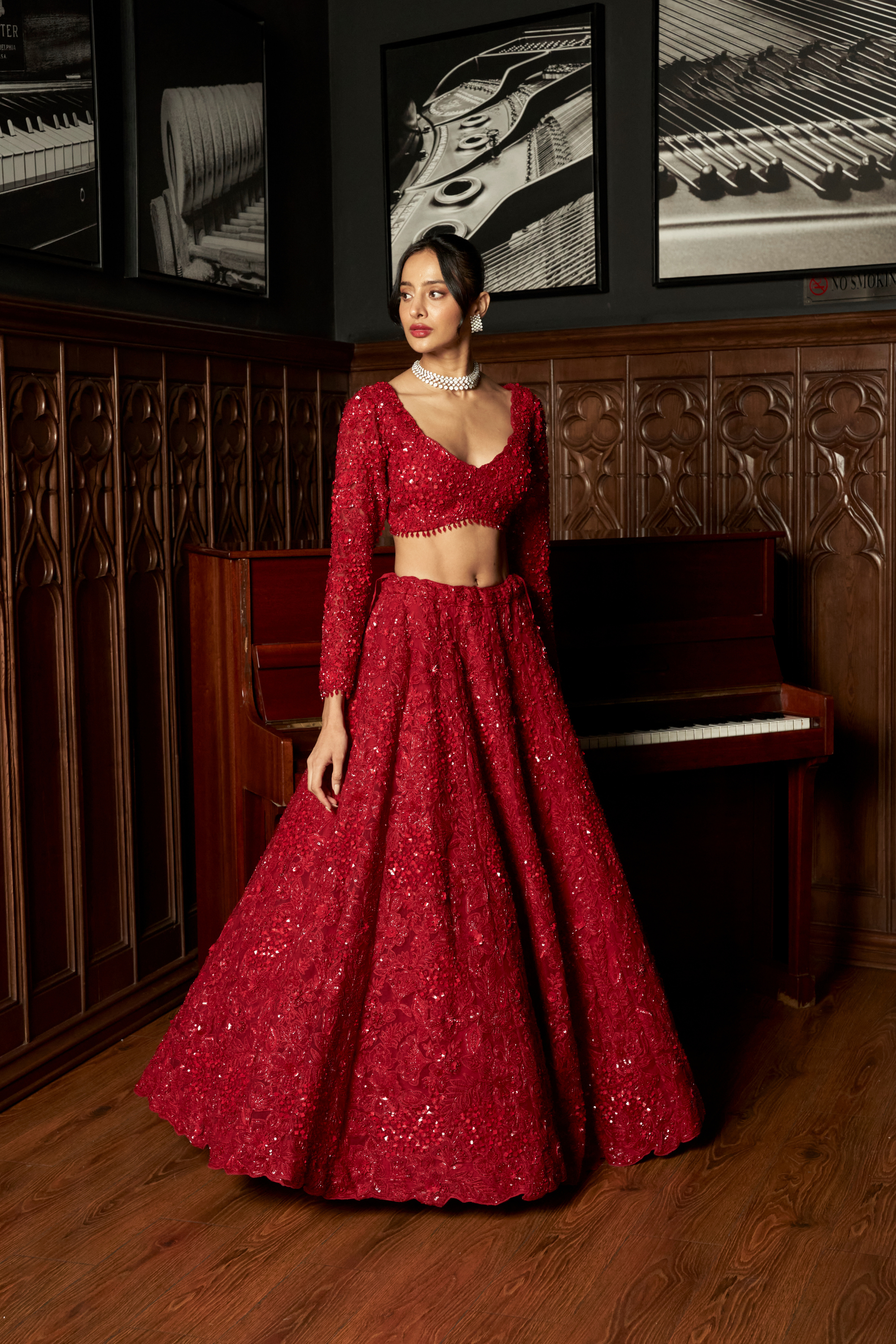Red Bridal Lehenga Set