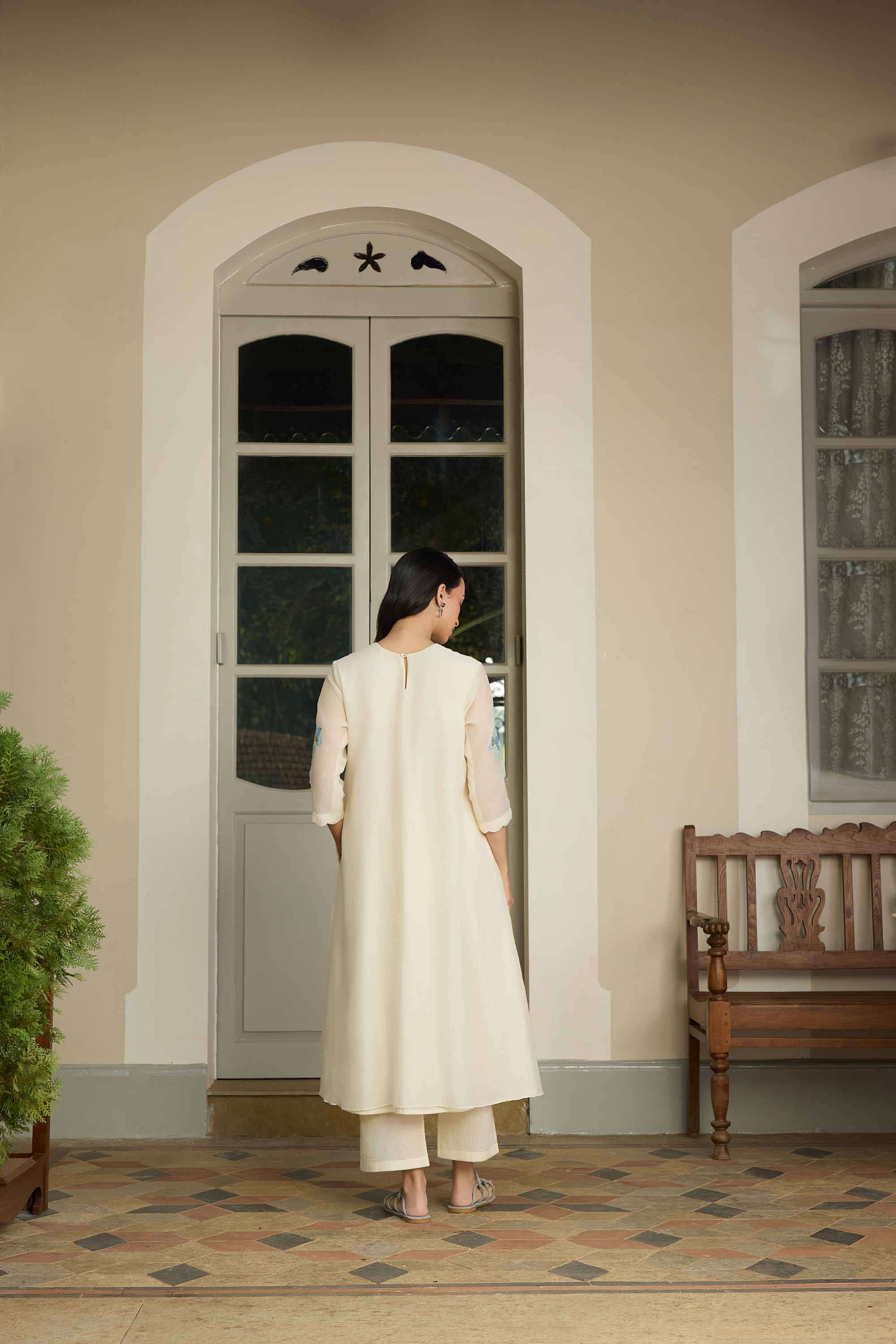 Ivory Pintuck Co-ord Set