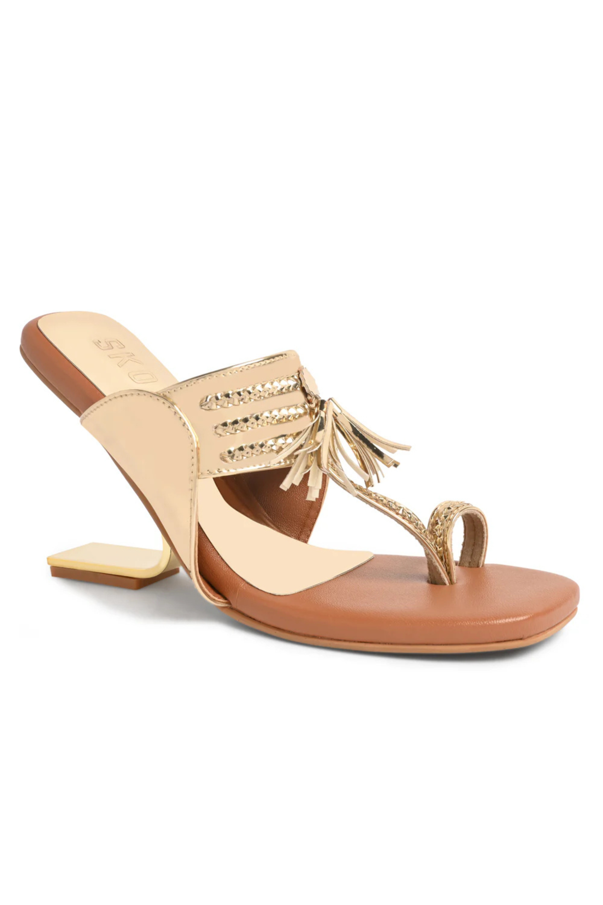 Kolhapuri In Fondi Gold Heel