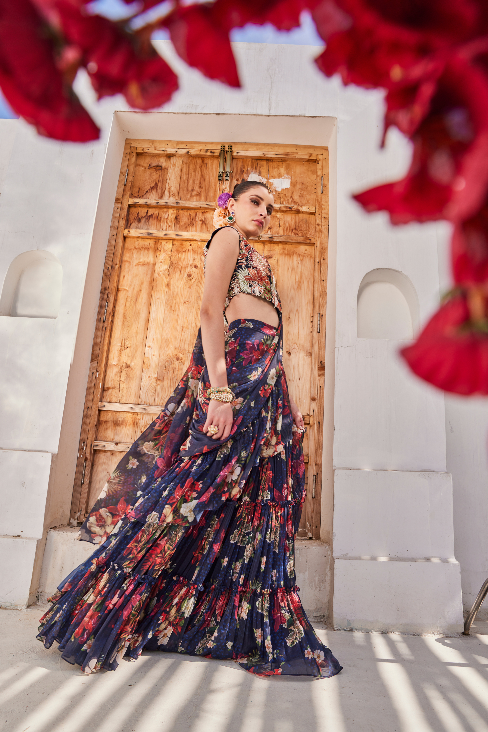 Zeenat Drape Saree Set