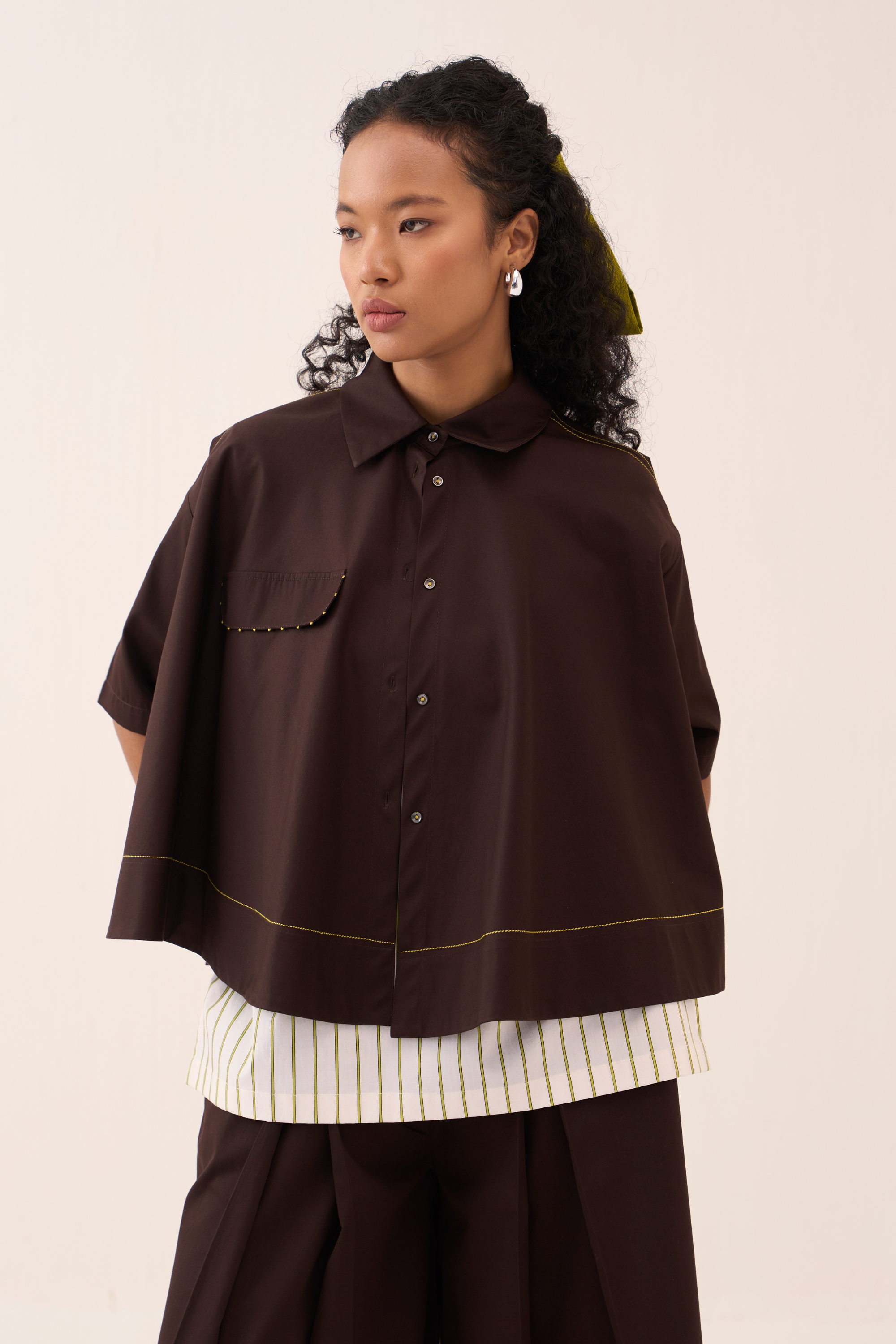 Wide Hem Shirt Co-ord  (set Of 2)