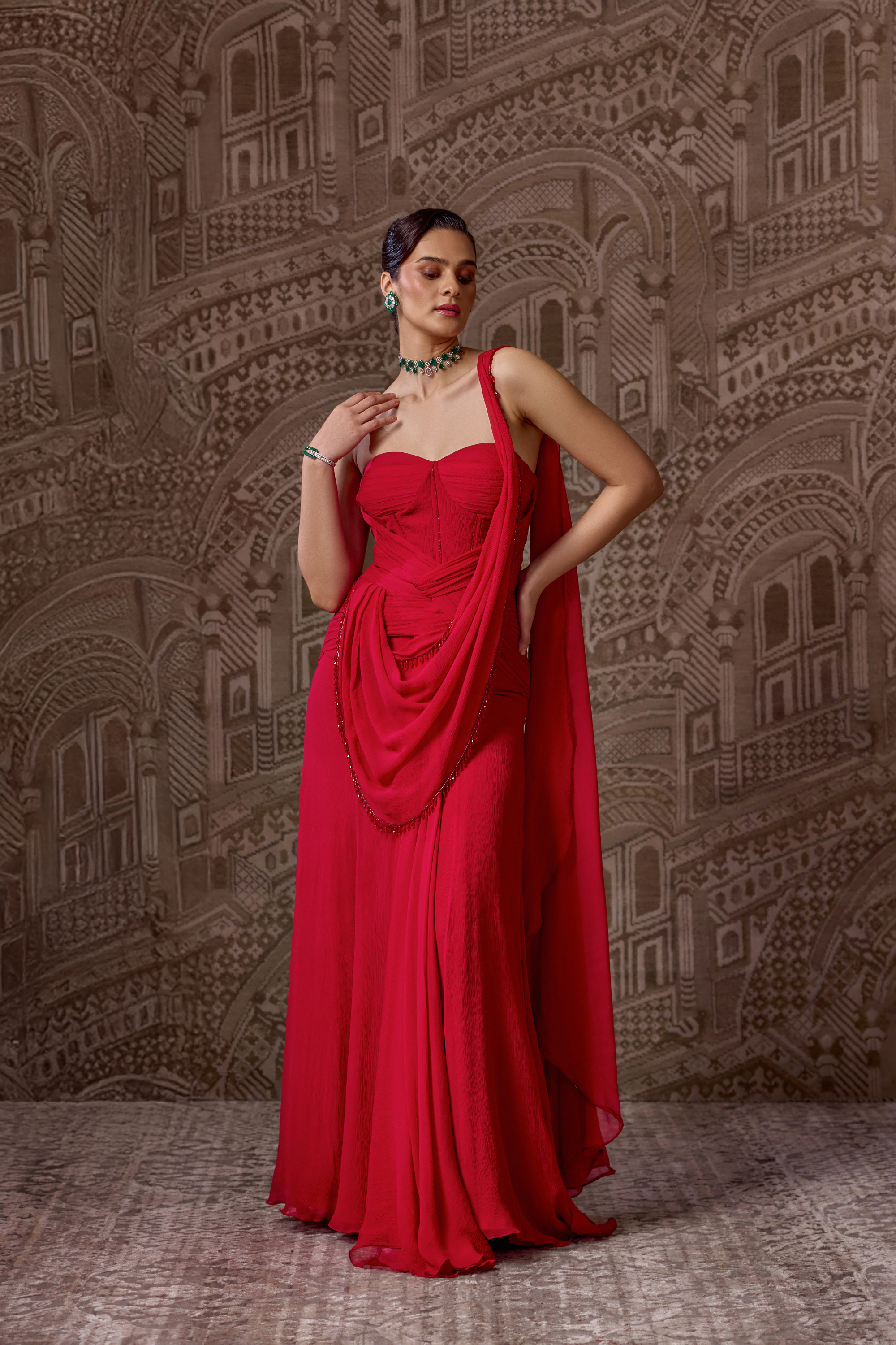 The Crown Saree Set
