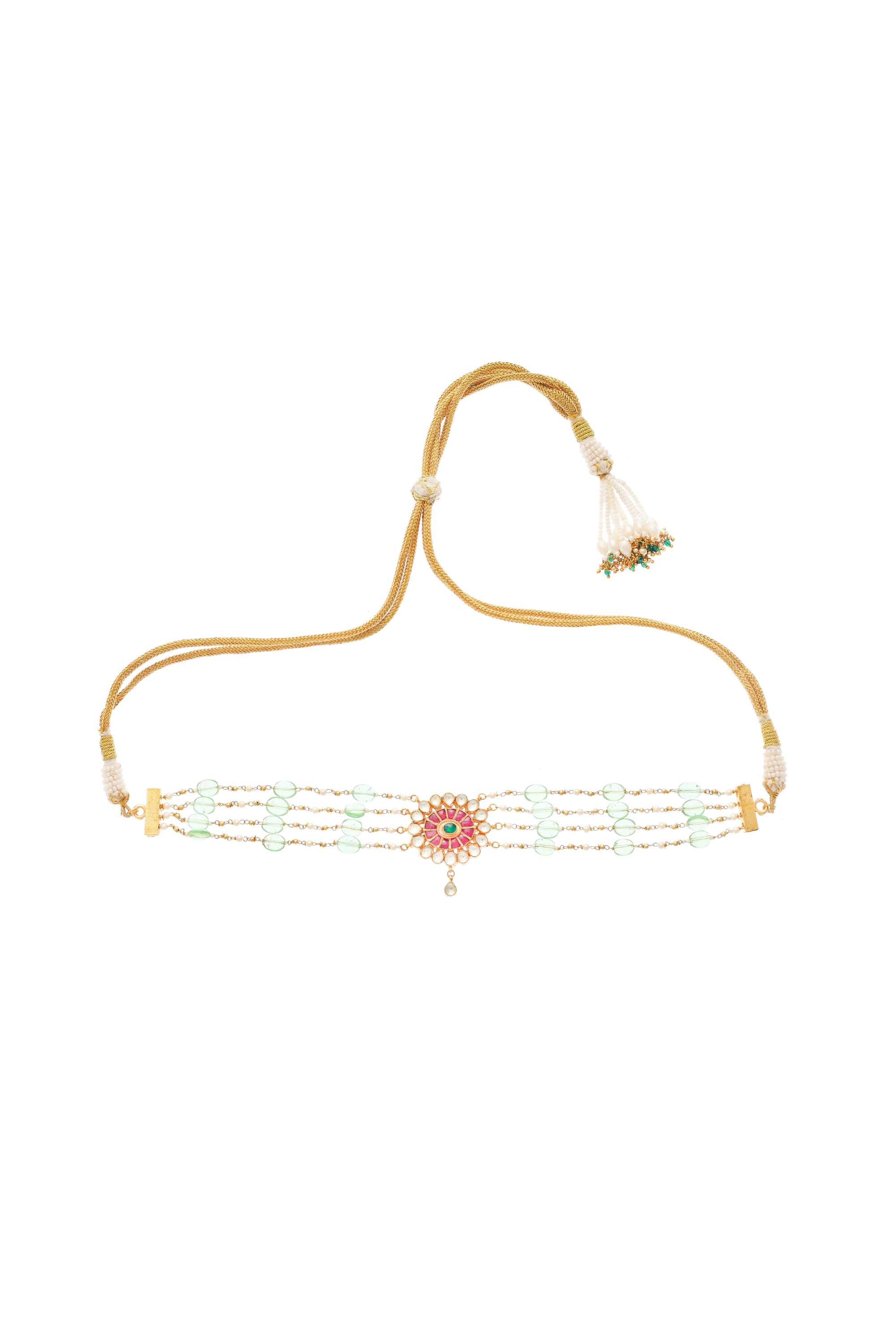 Multi Mint Pearl Choker