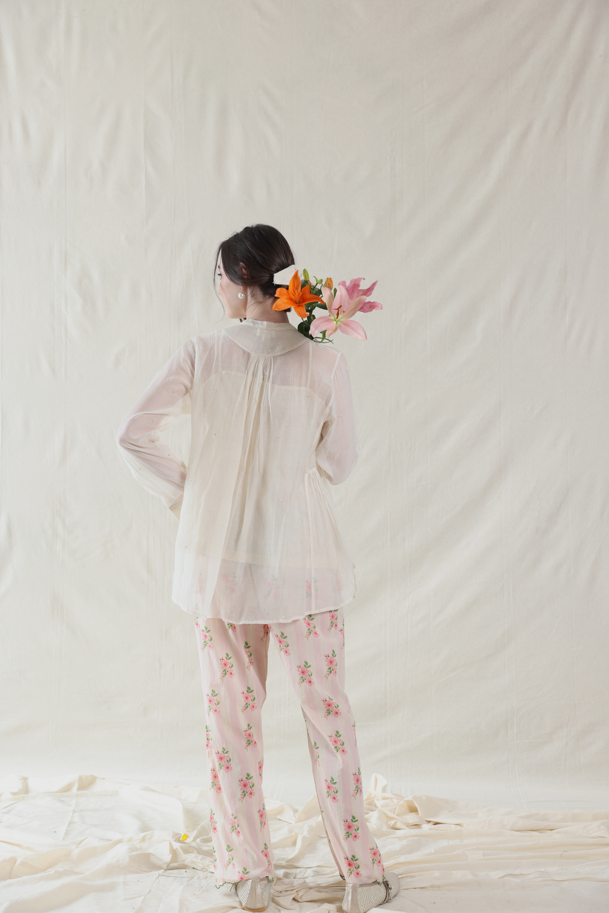 Pink Hand Woven Cotton Silk Bottom