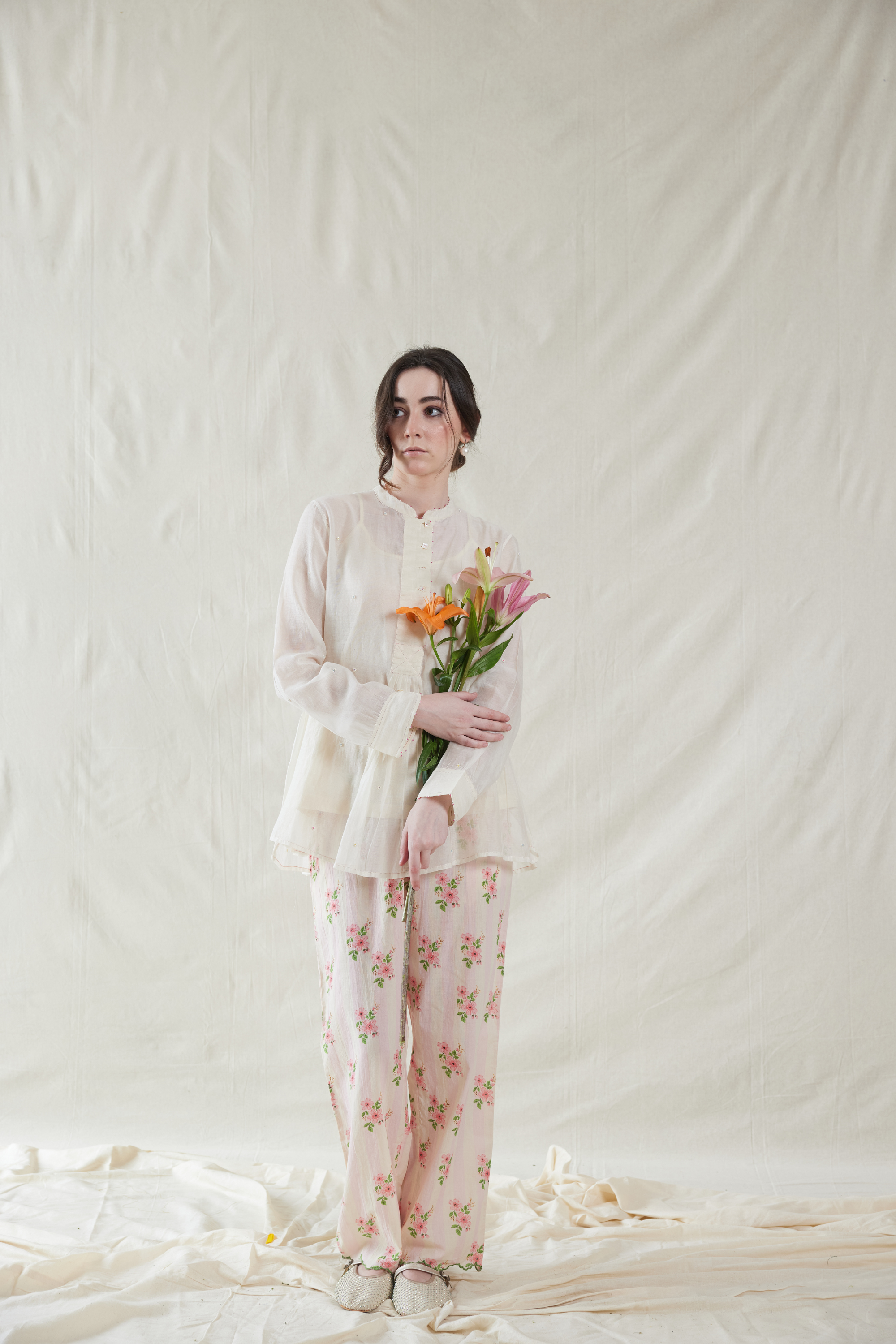 Pink Hand Woven Cotton Silk Bottom