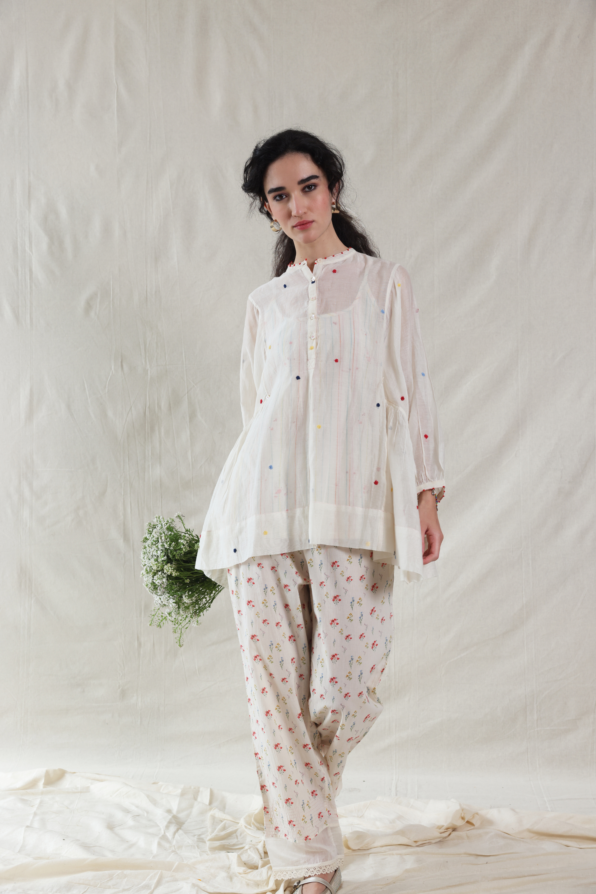 Hand Woven Cotton Silk Top