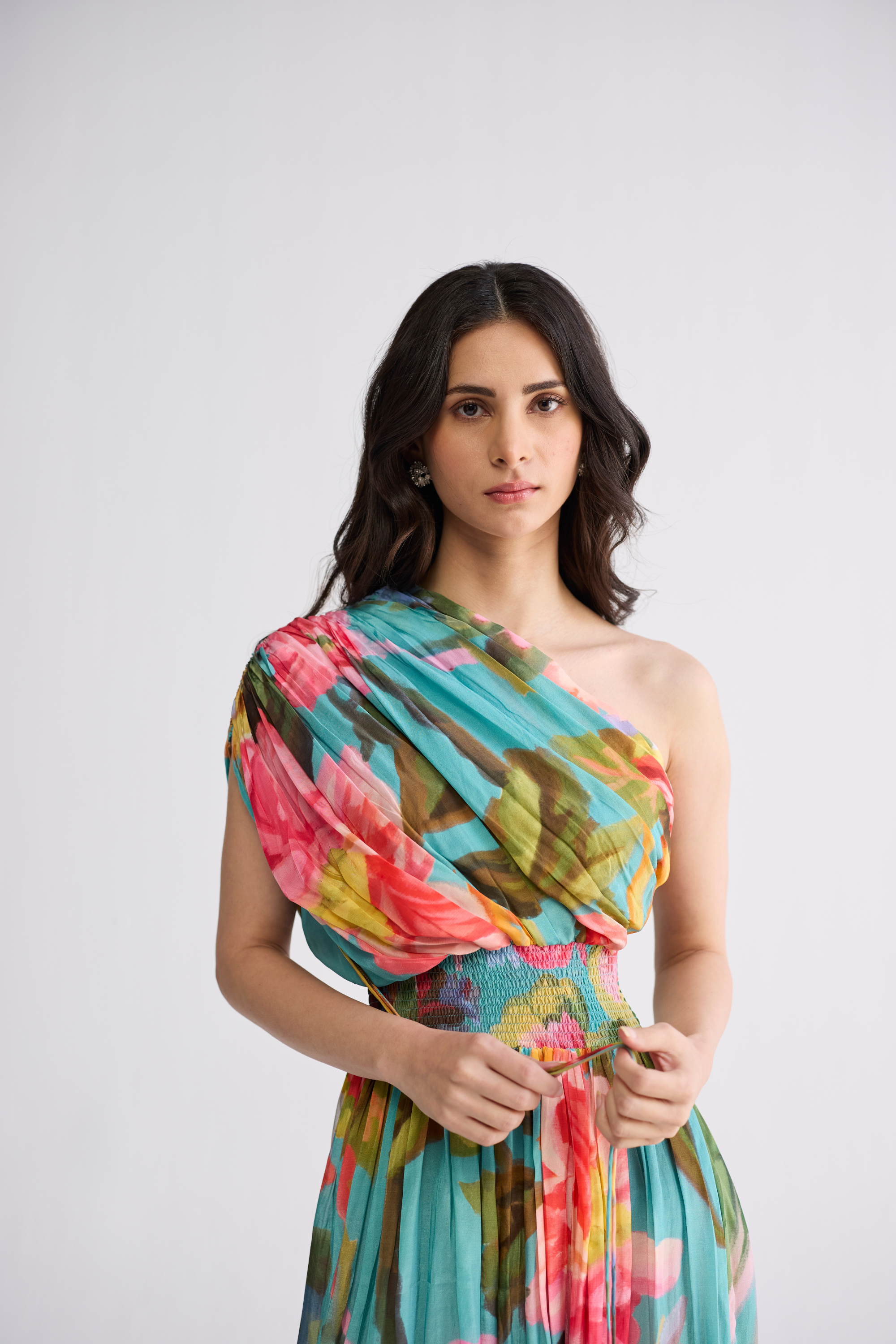 Campari One Shoulder Dress