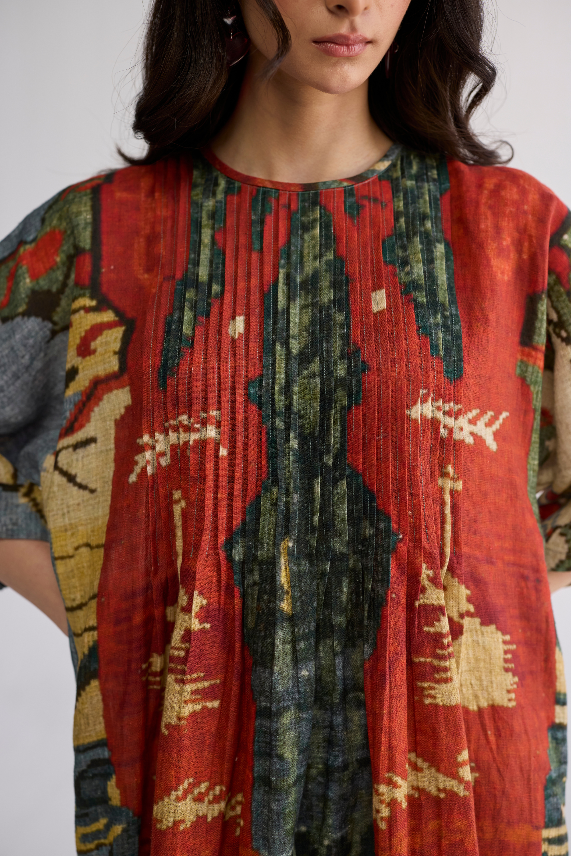 Alo Linen Pintucks Dress
