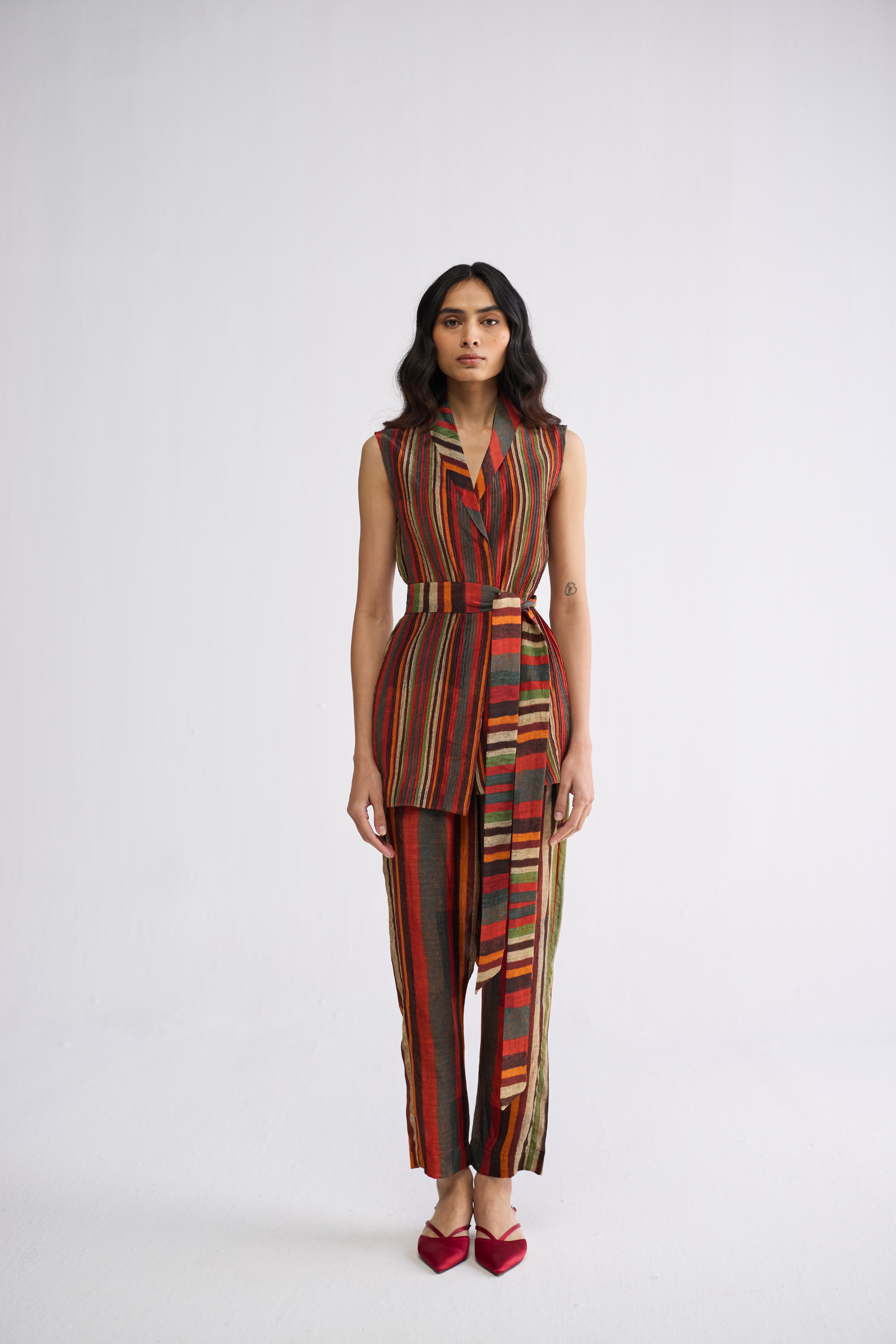 Jilian Pintucks Jacket & Pants Set