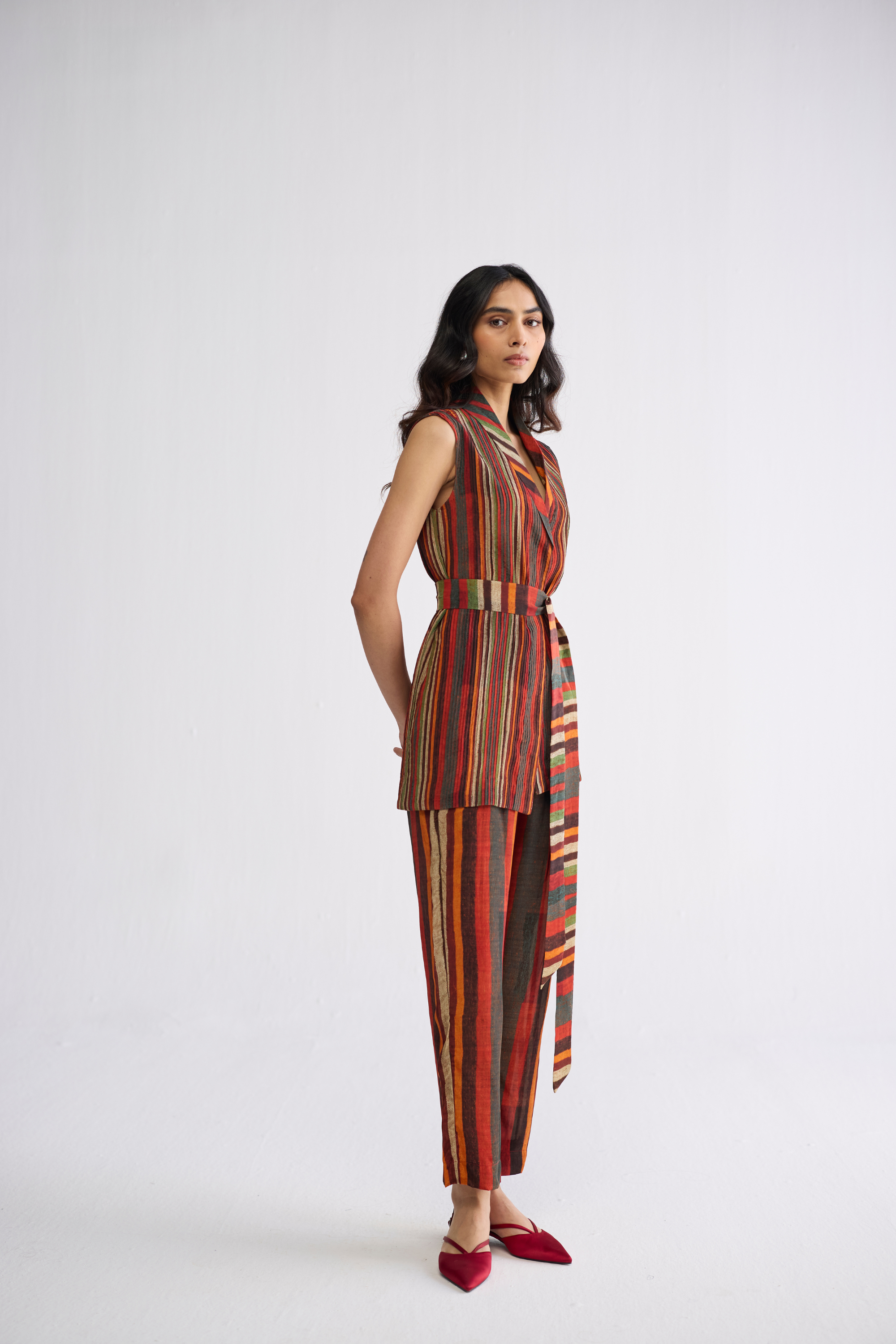 Jilian Pintucks Jacket & Pants Set