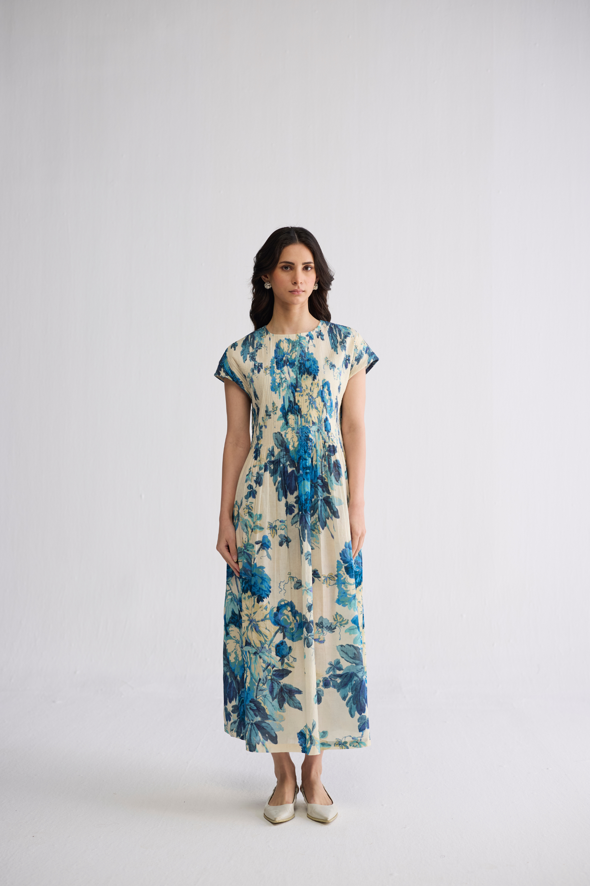 Royal Paradise Pintucks Dress