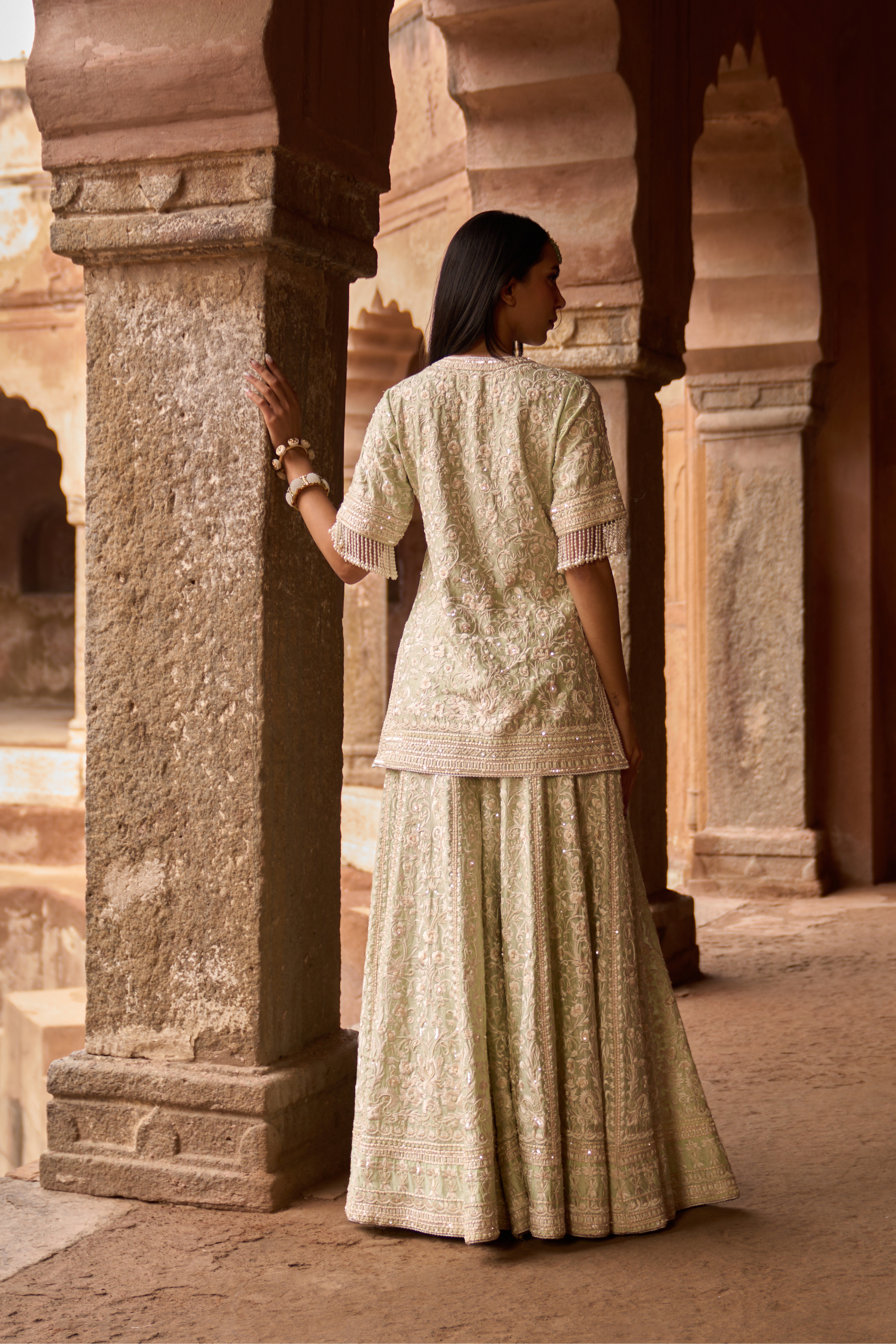 Heer - Mint Green Short Kurta Set