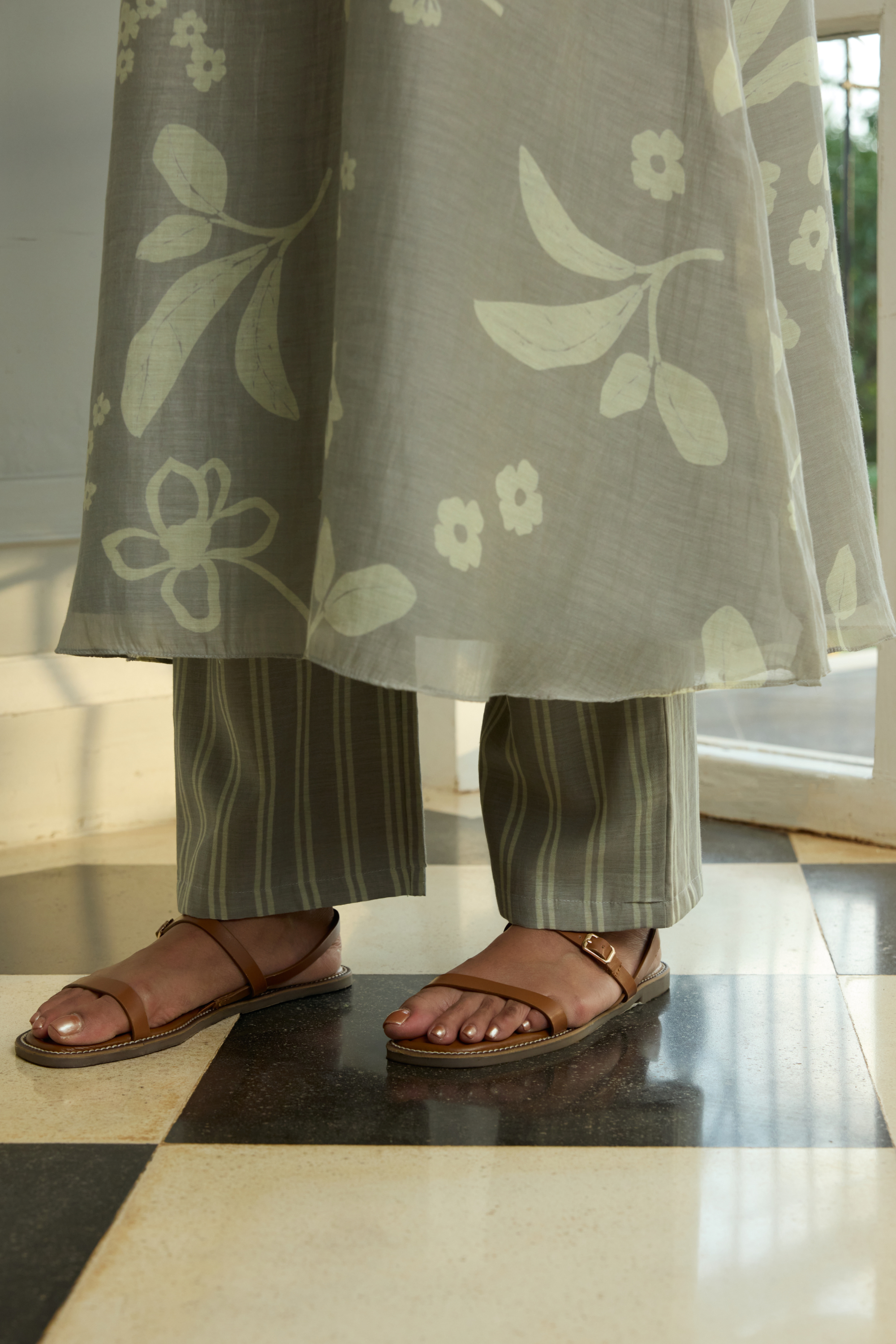 Slate Thread Embroidered Co-ord Set