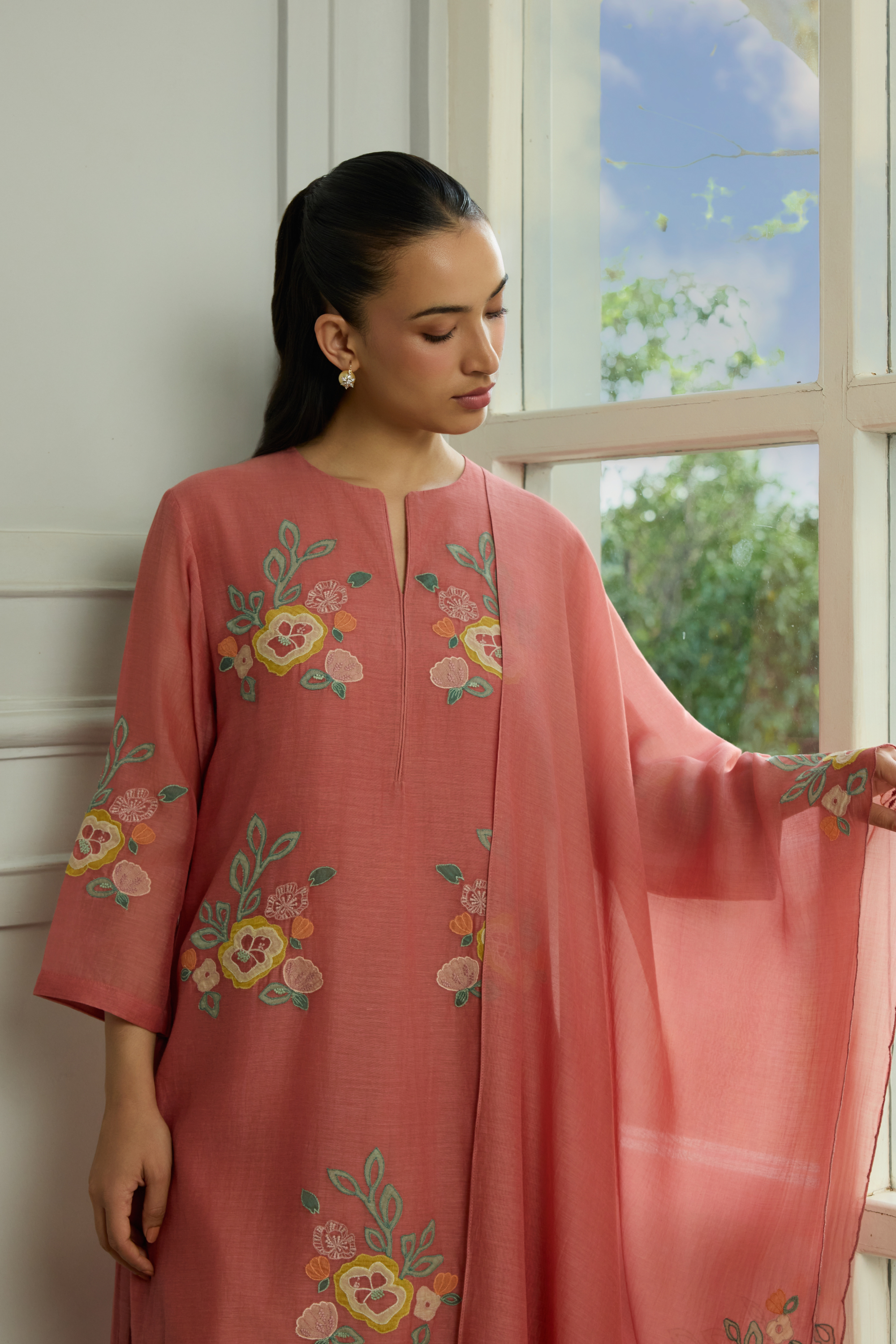 Blush Applique Kurta Set
