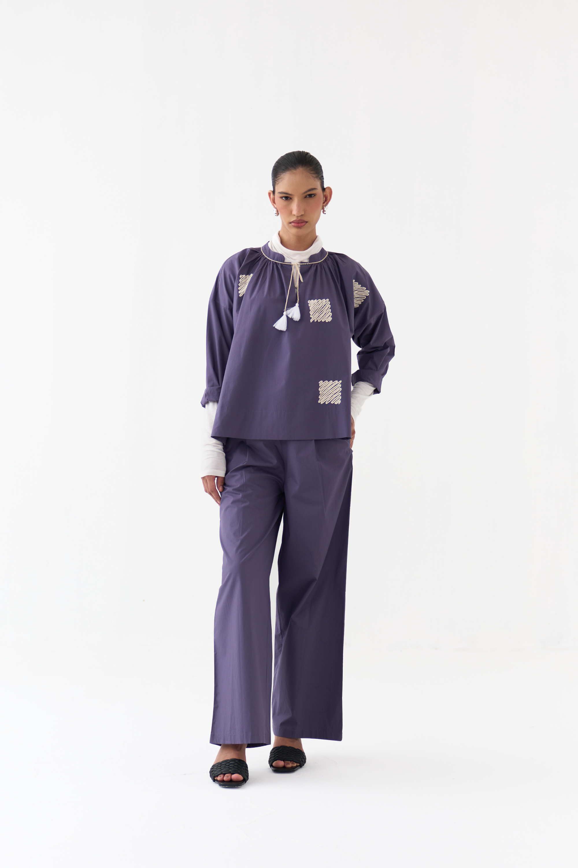 Wave Emb. Top Co-ord