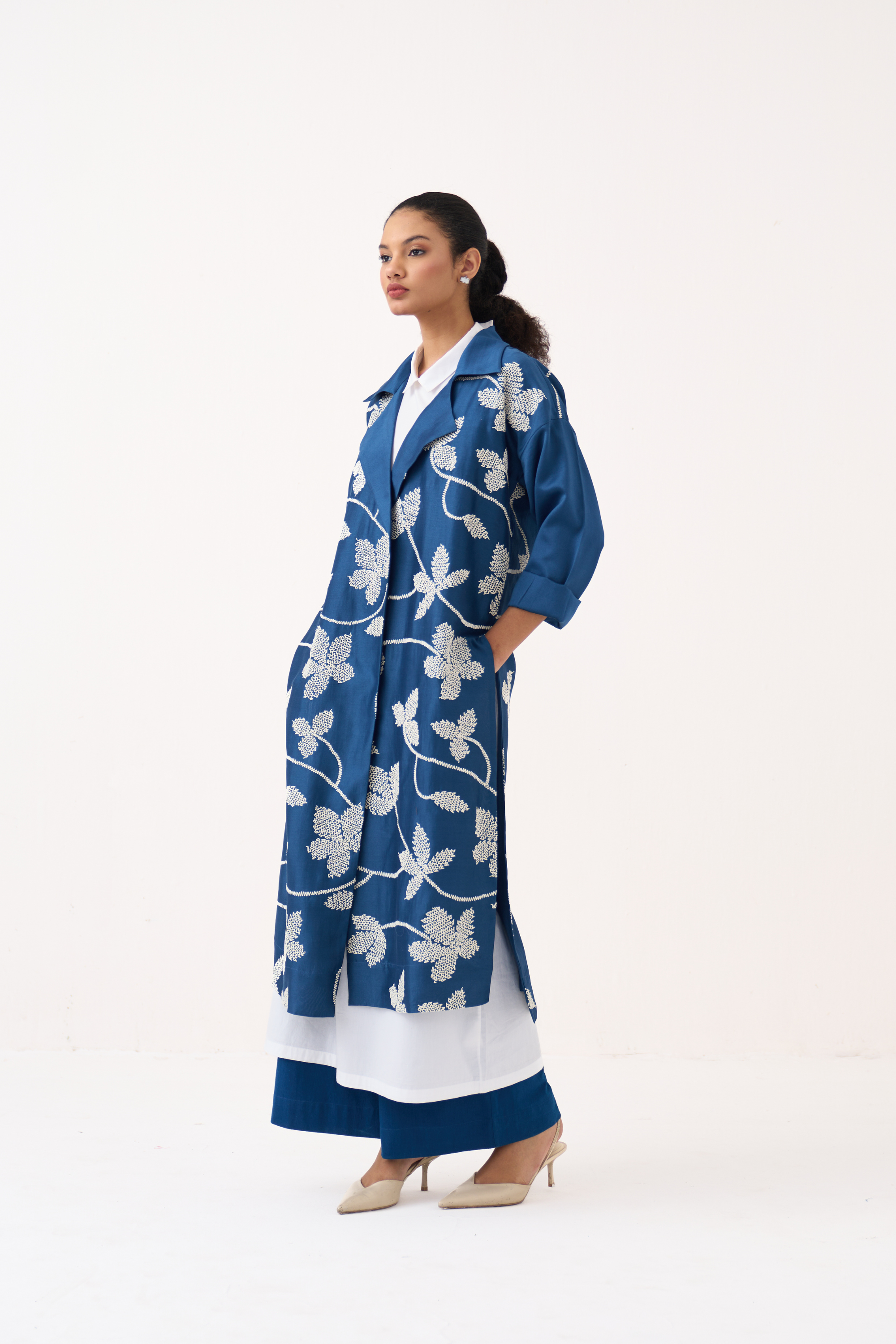 Floral All Over Emb. Overlay Co-ord