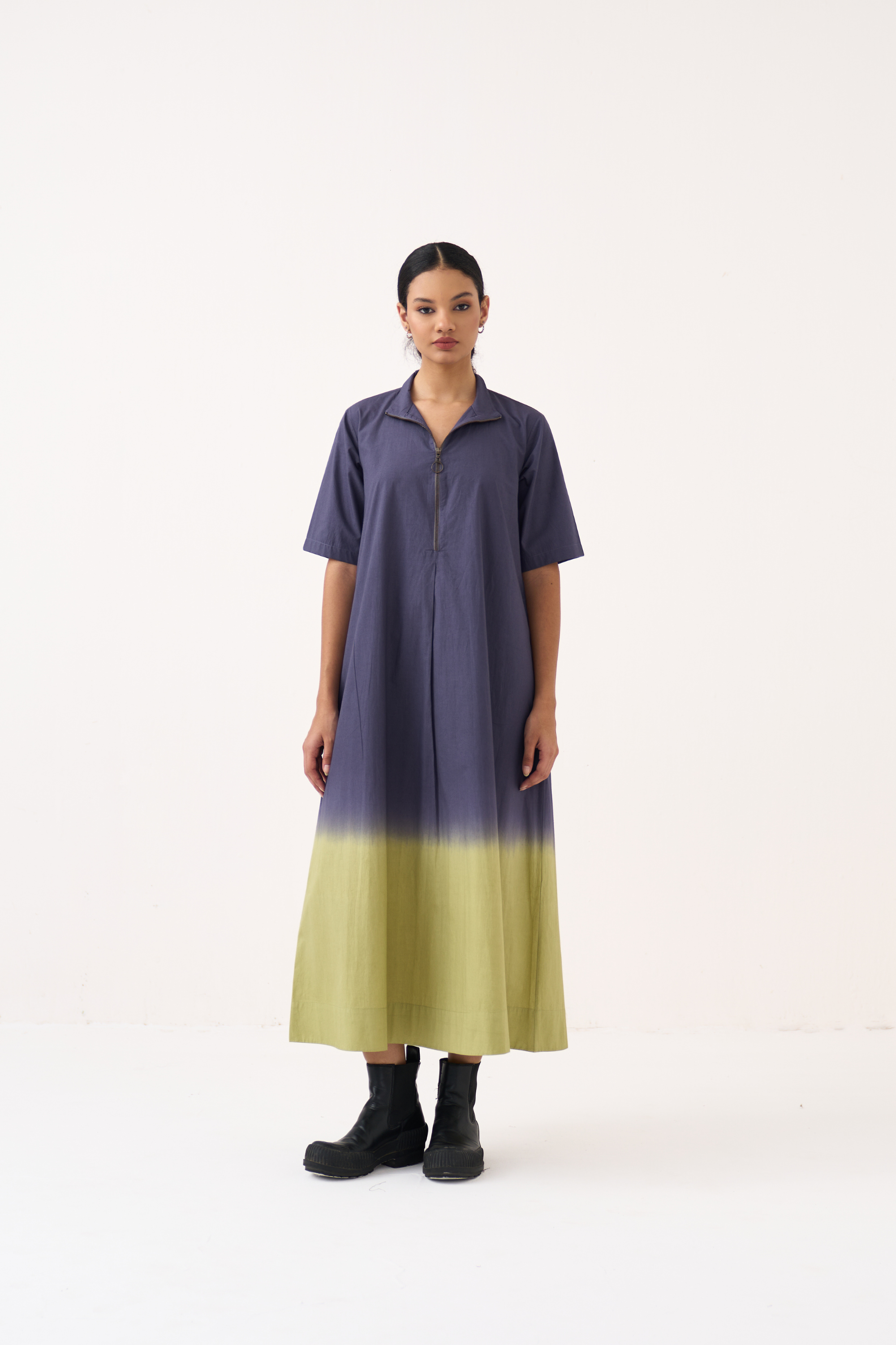 Dip Dye Turtle Neck Dress