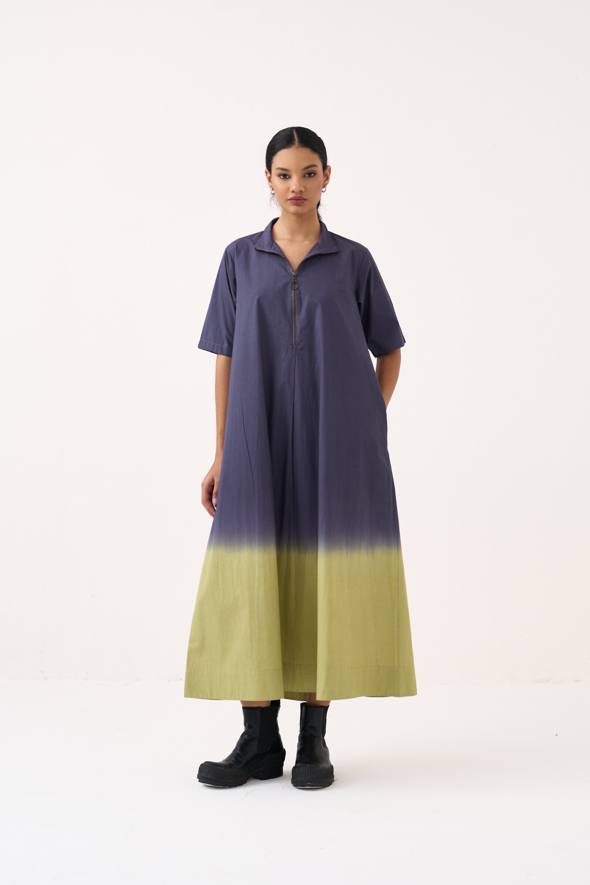 Dip Dye Turtle Neck Dress