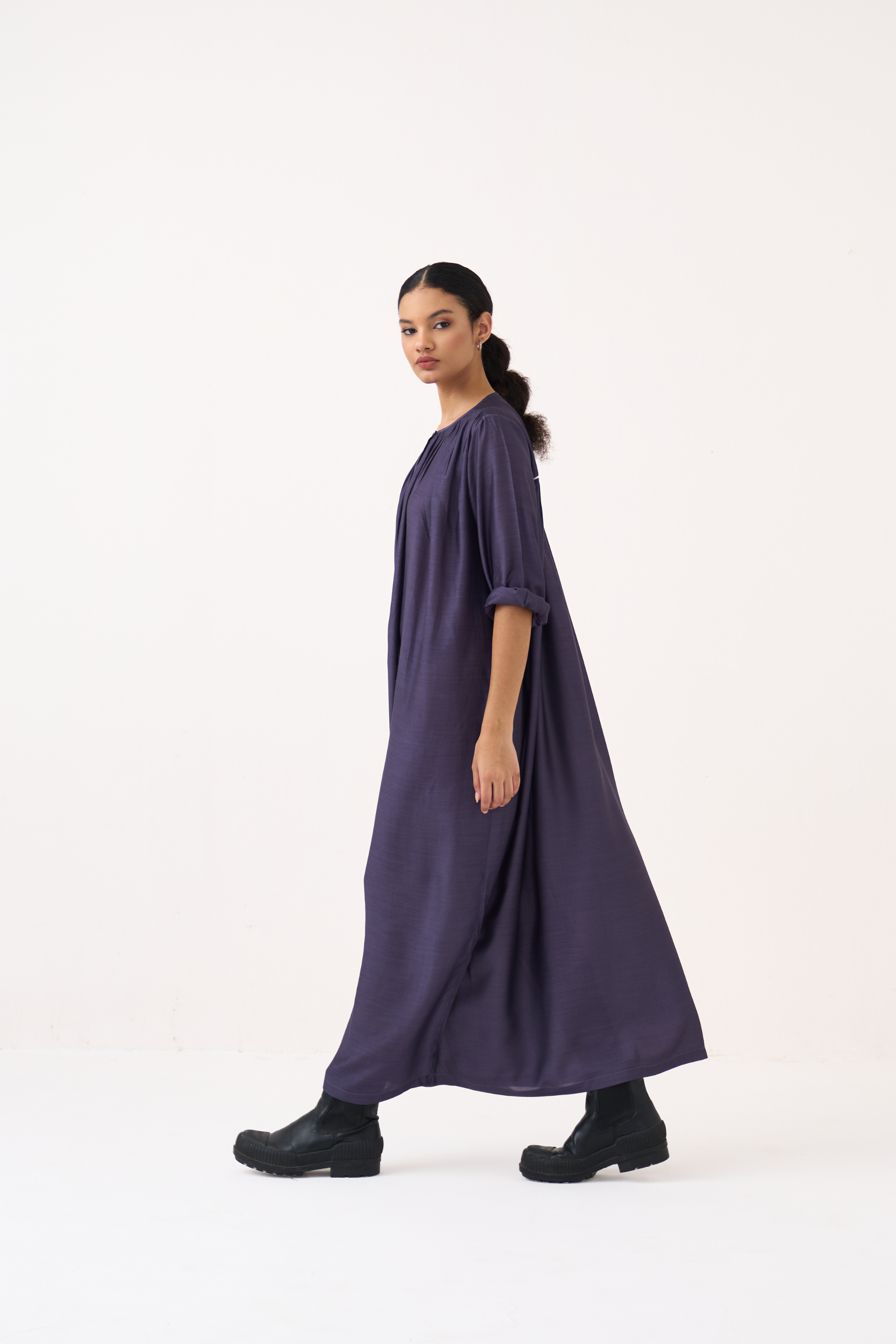 Gather Neck Dress