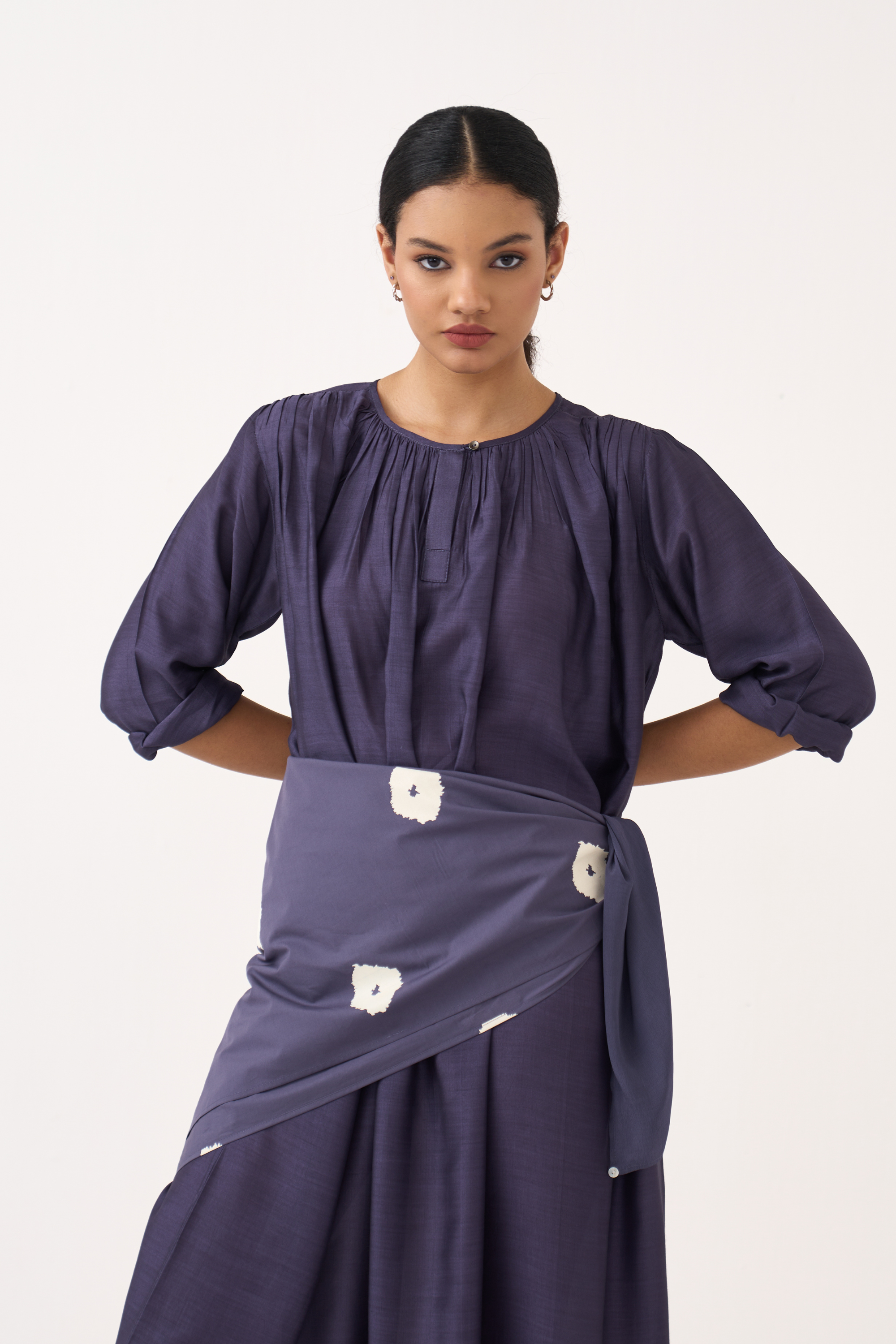 Gather Neck Dress