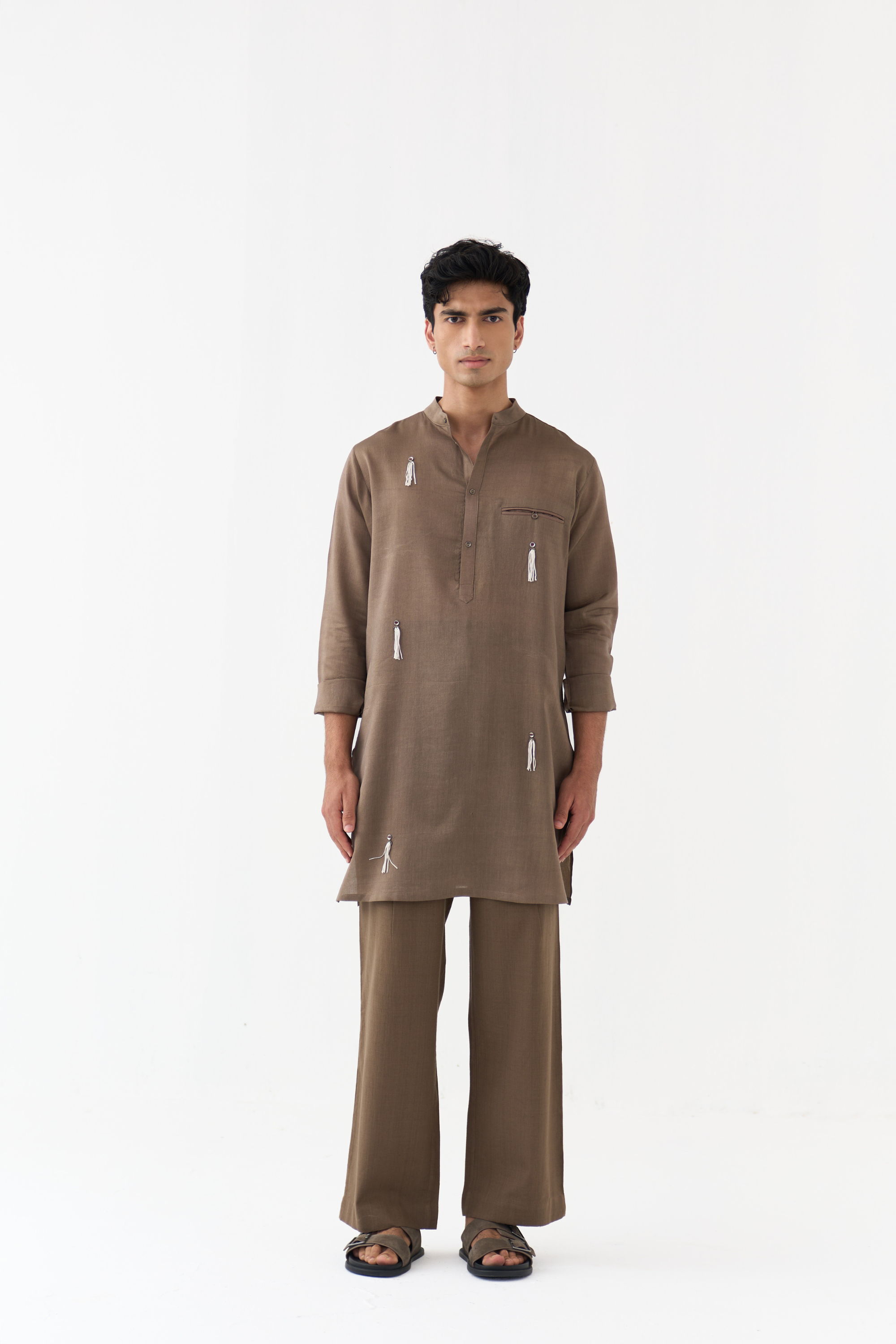 Button Emb. Kurta Co-ord