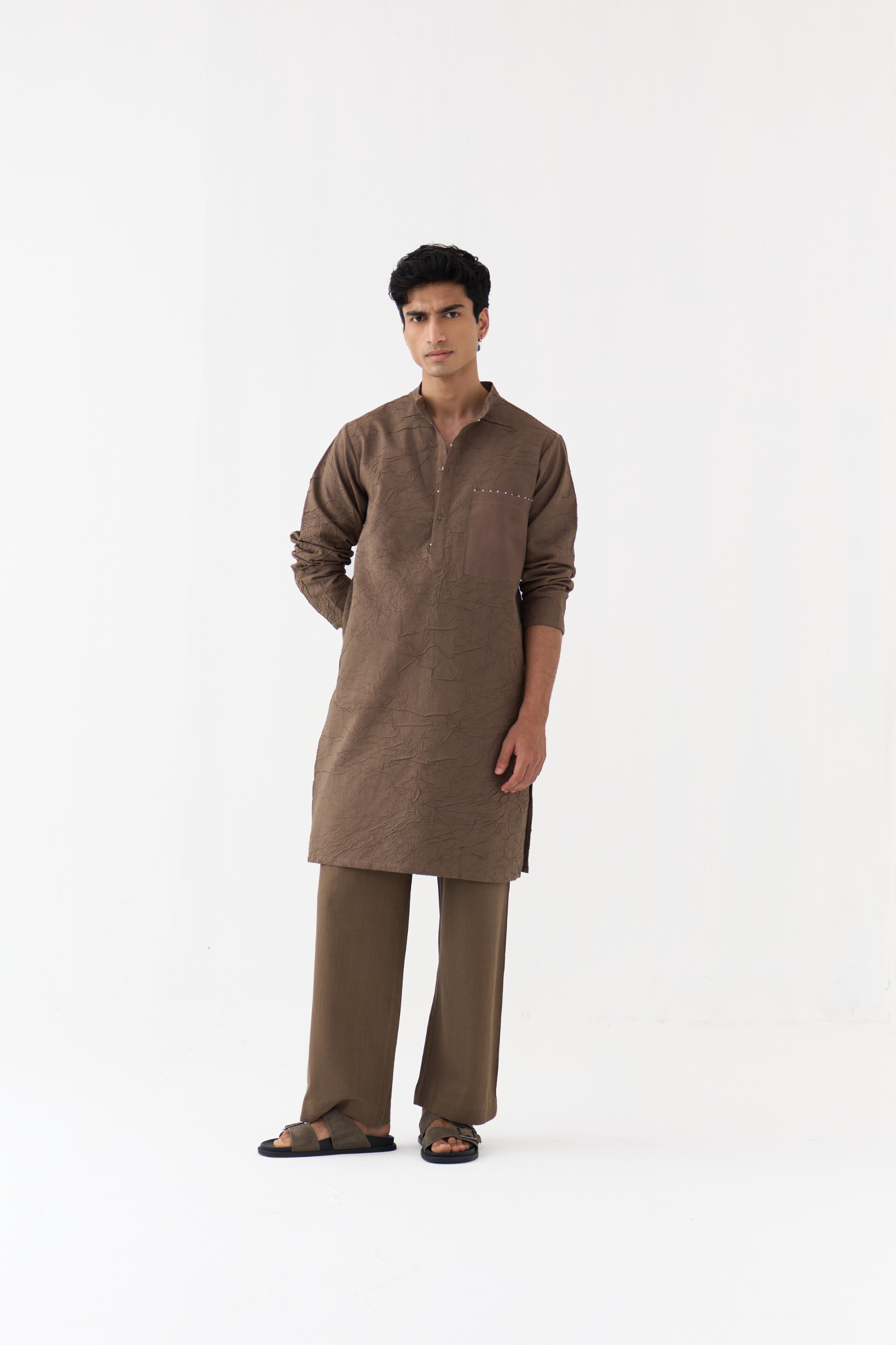 Crush Texture Kurta Co-ord