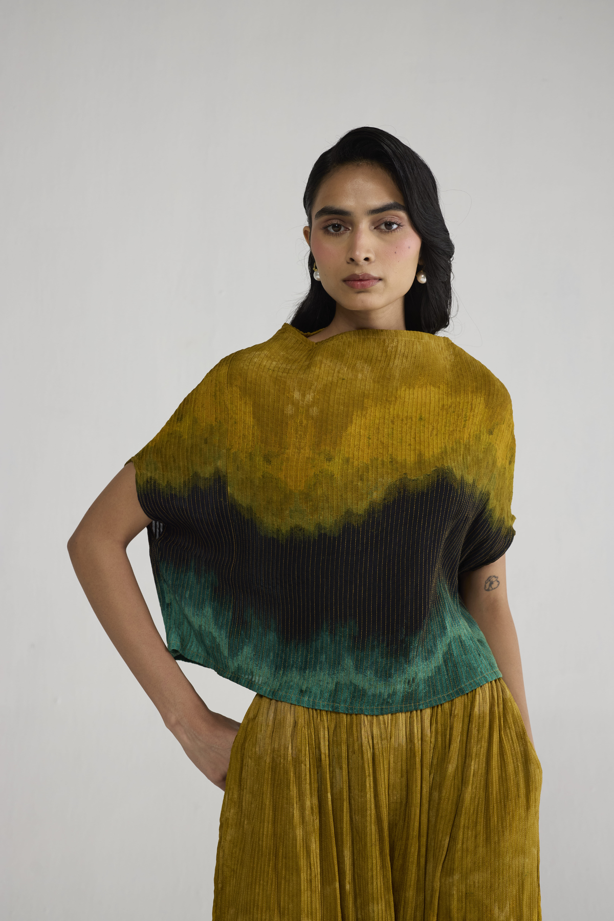 Uri Pintucks Top