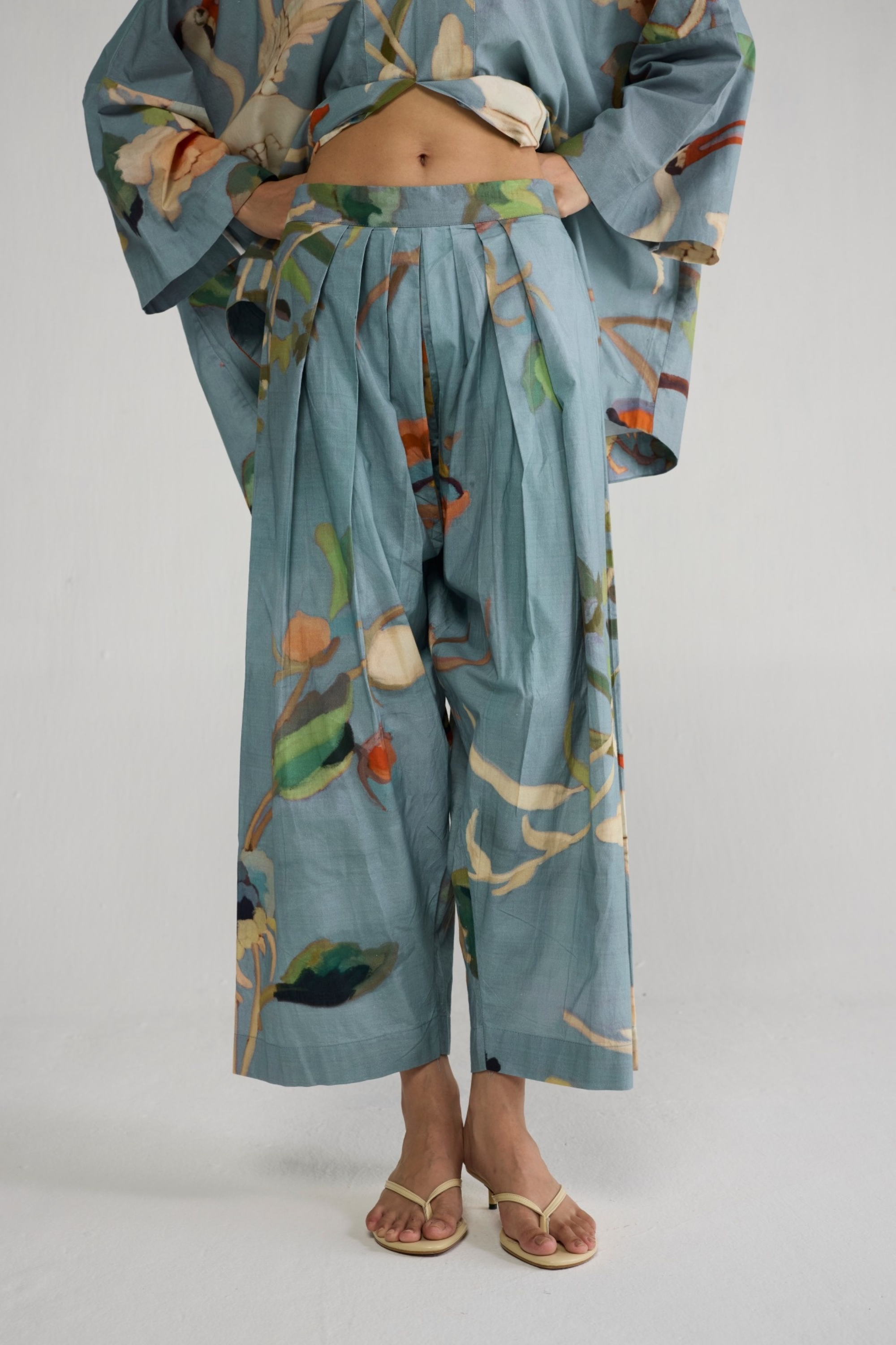 Asagao Kimono Kurta & Pants Set
