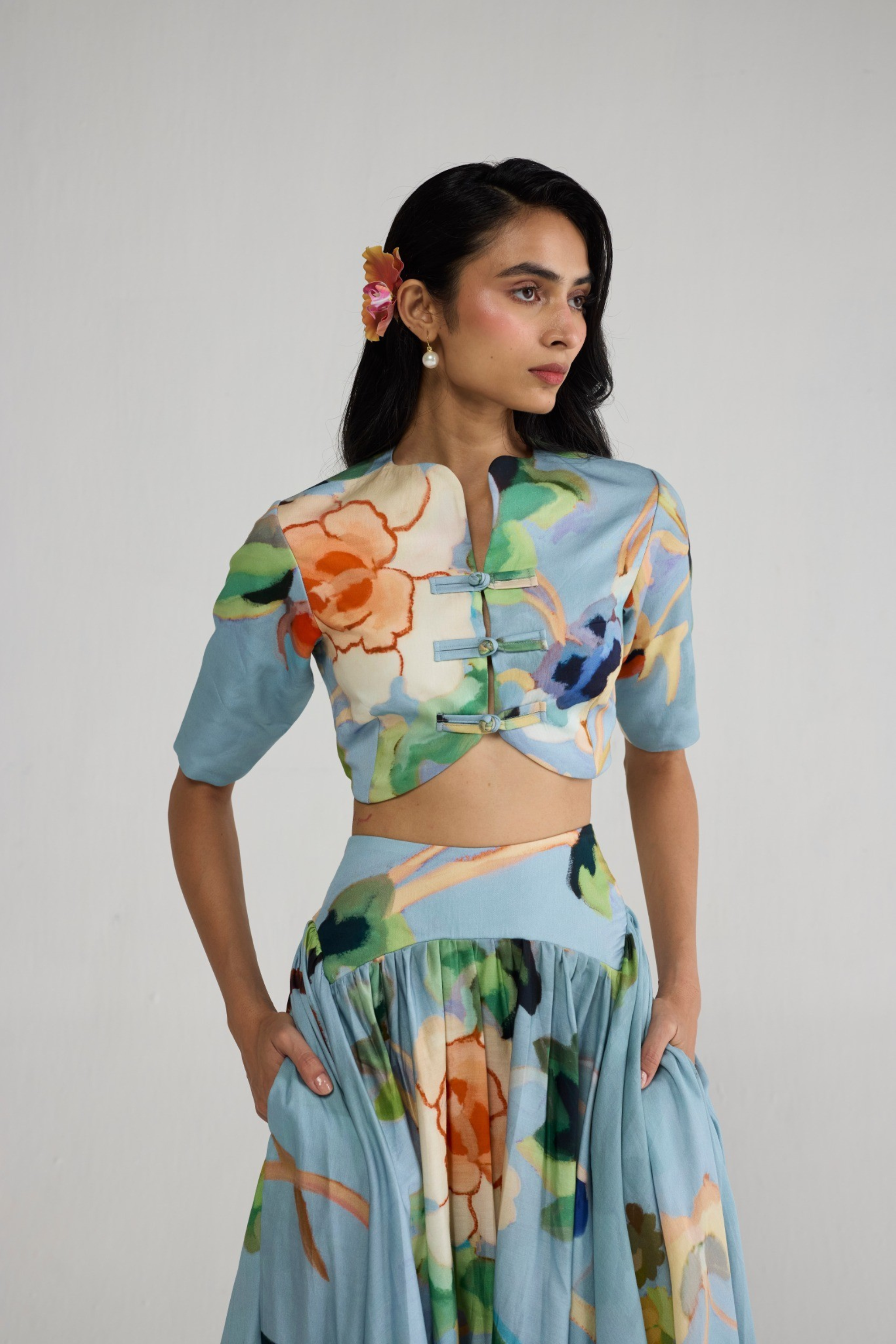 Asagao Blouse & Skirt Set