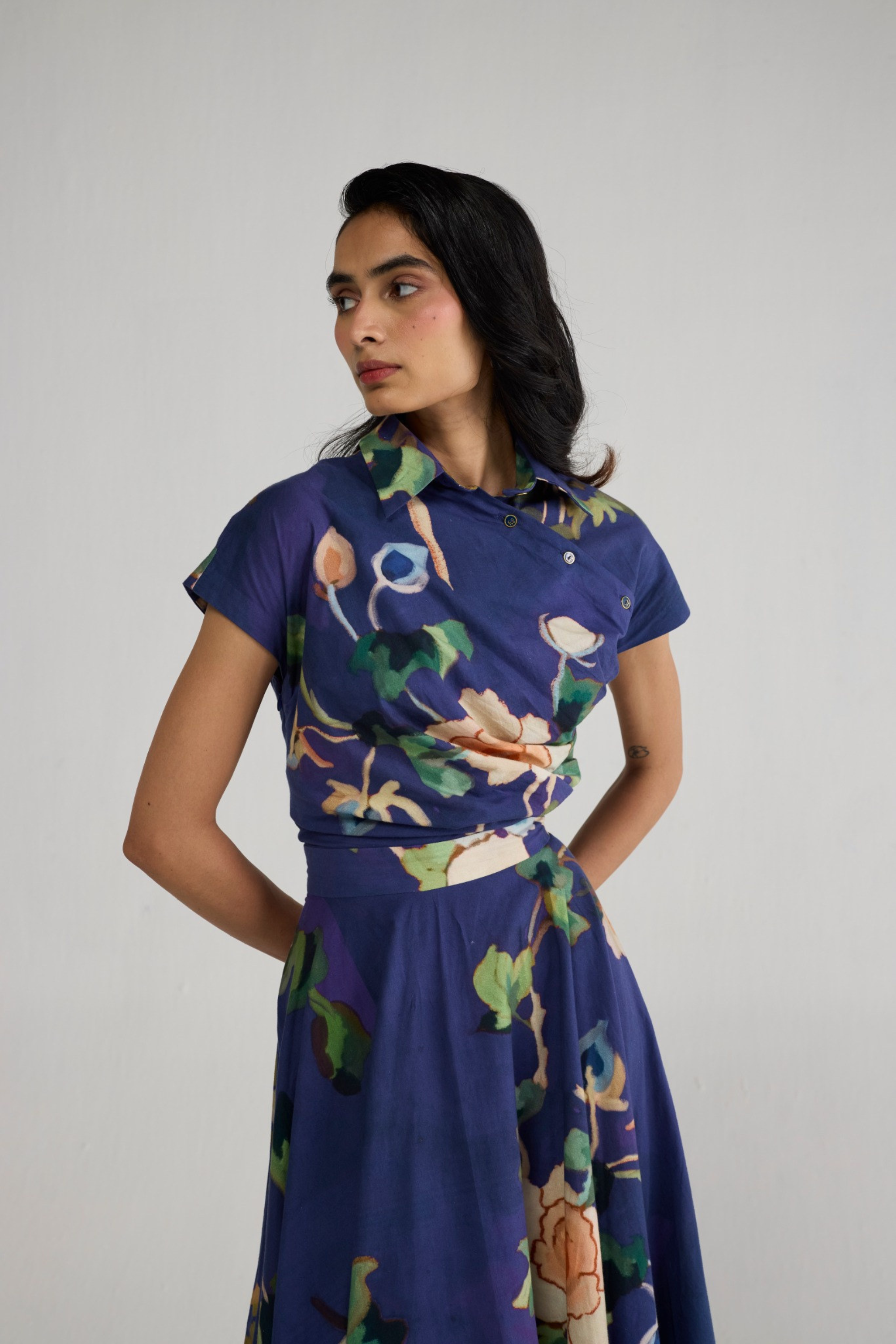 Fuji Side Buttons Dress
