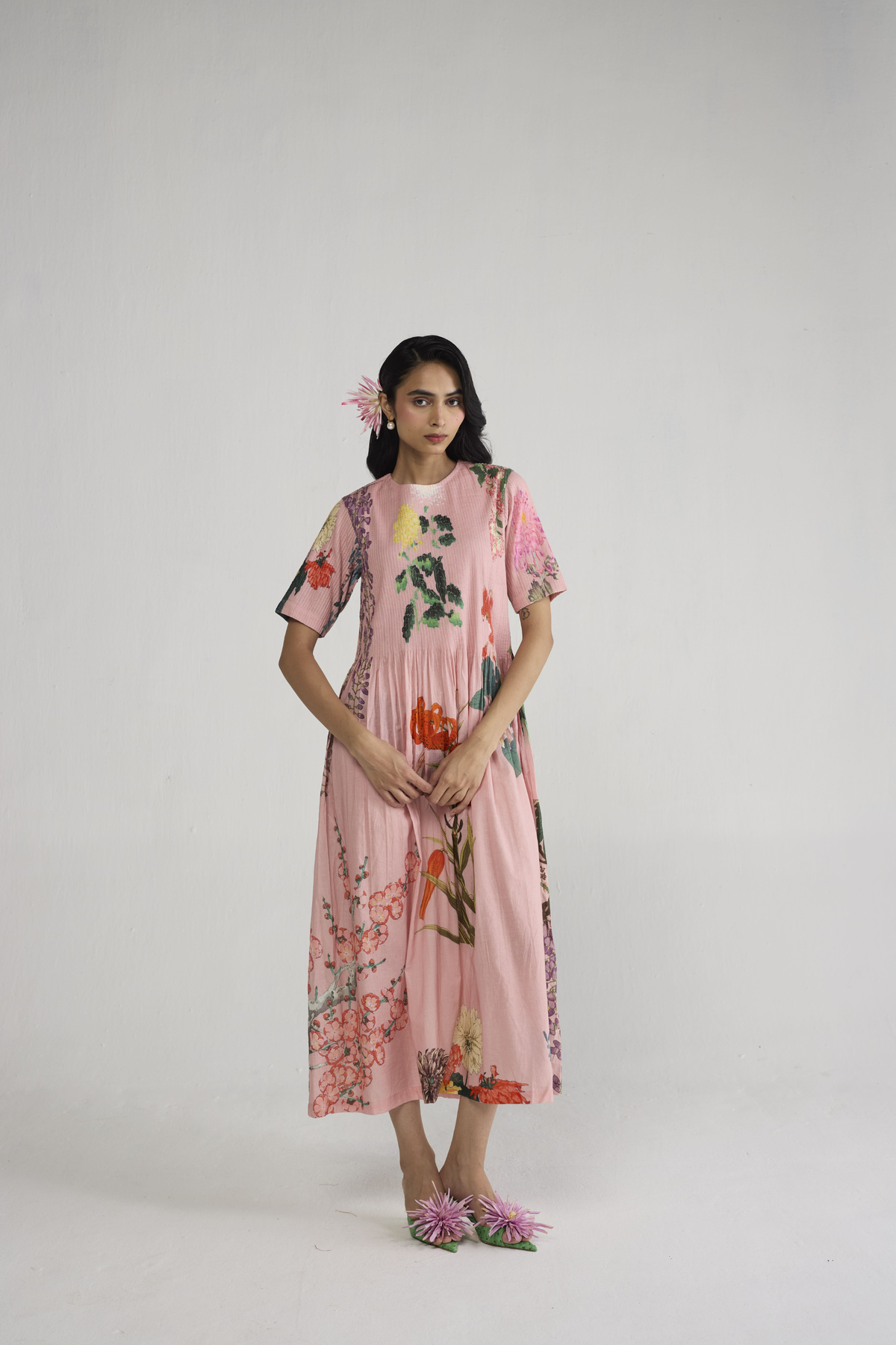 Sakura Pintucks Dress