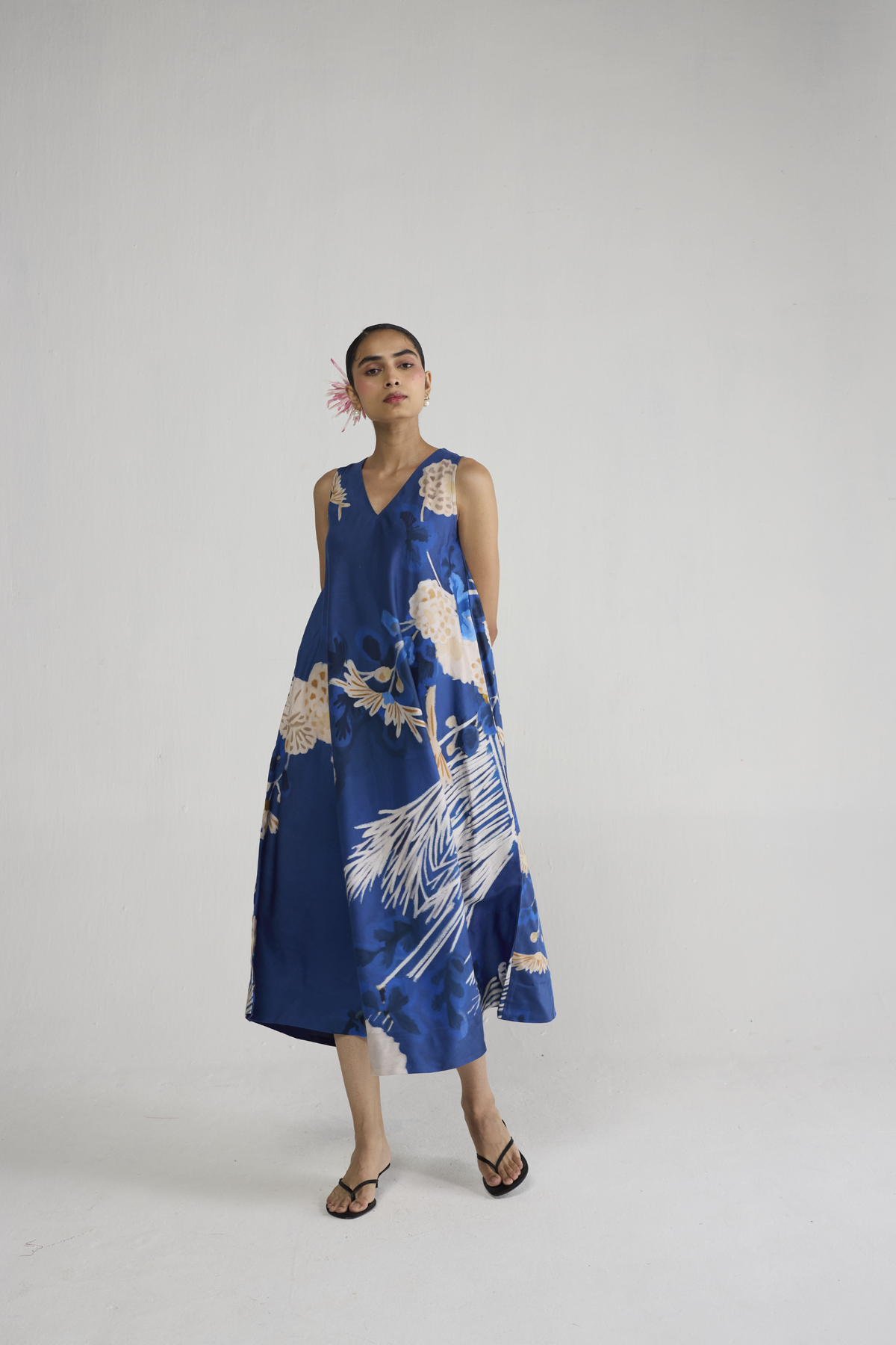 Ren V Neck Draped Dress
