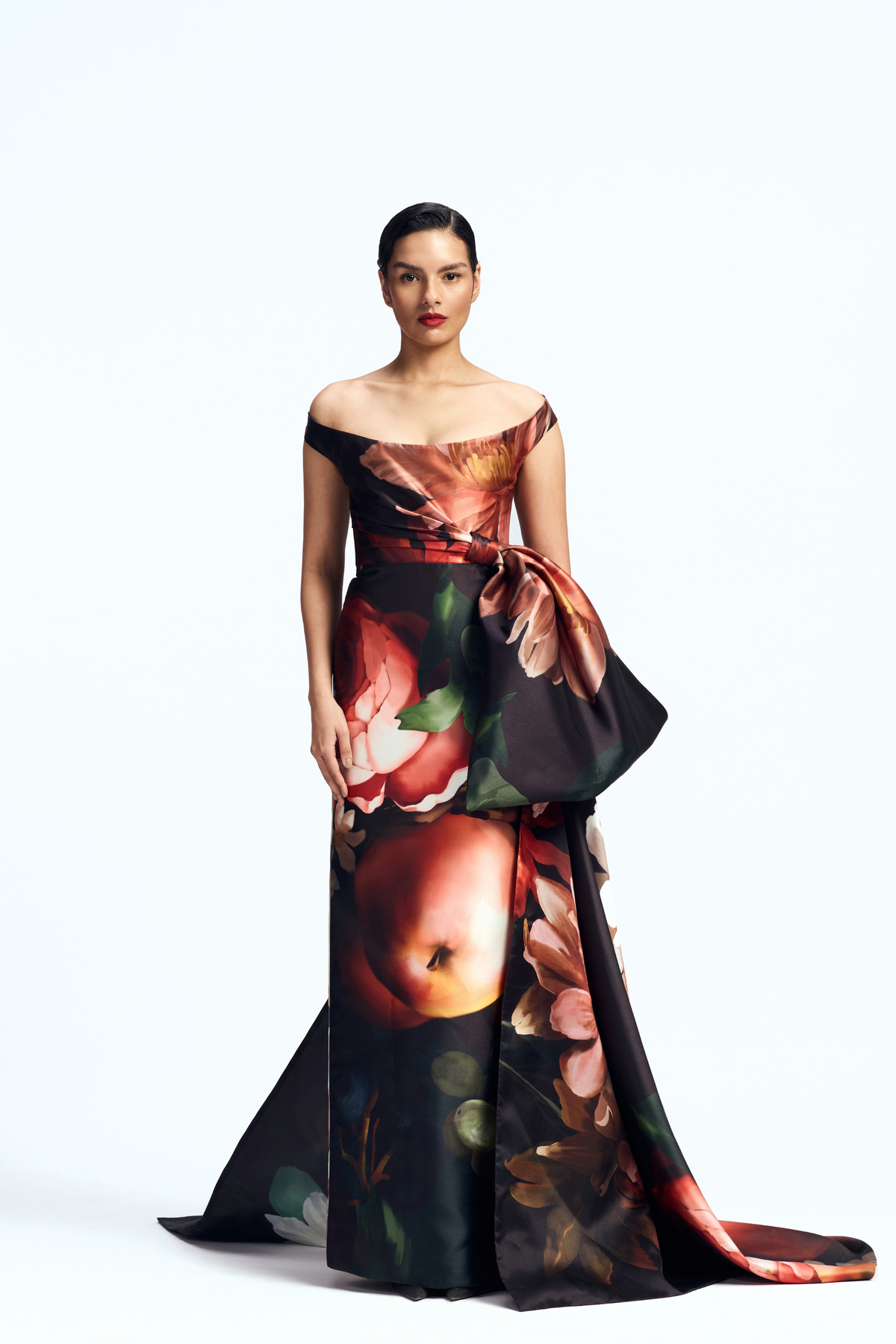 Draped Column Gown