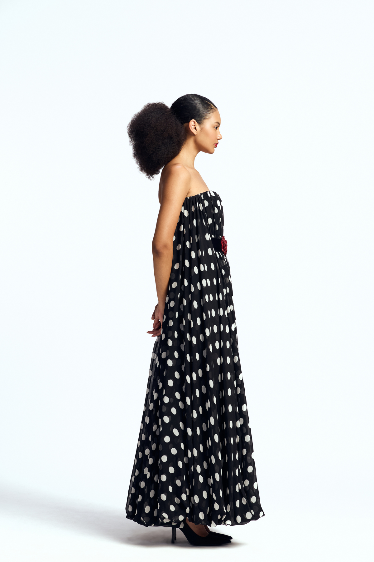 Strapless Balloon Maxi Dress
