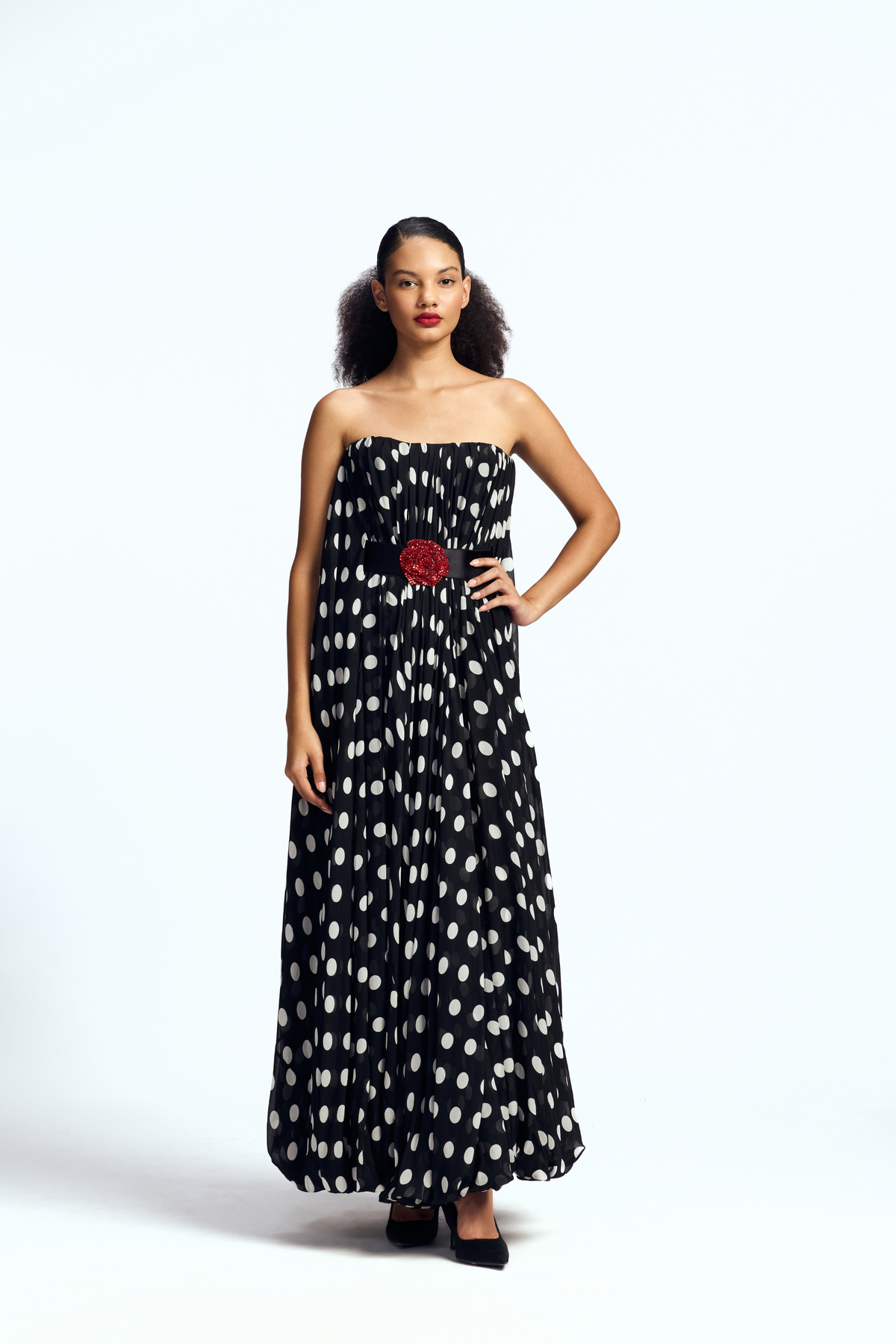 Strapless Balloon Maxi Dress
