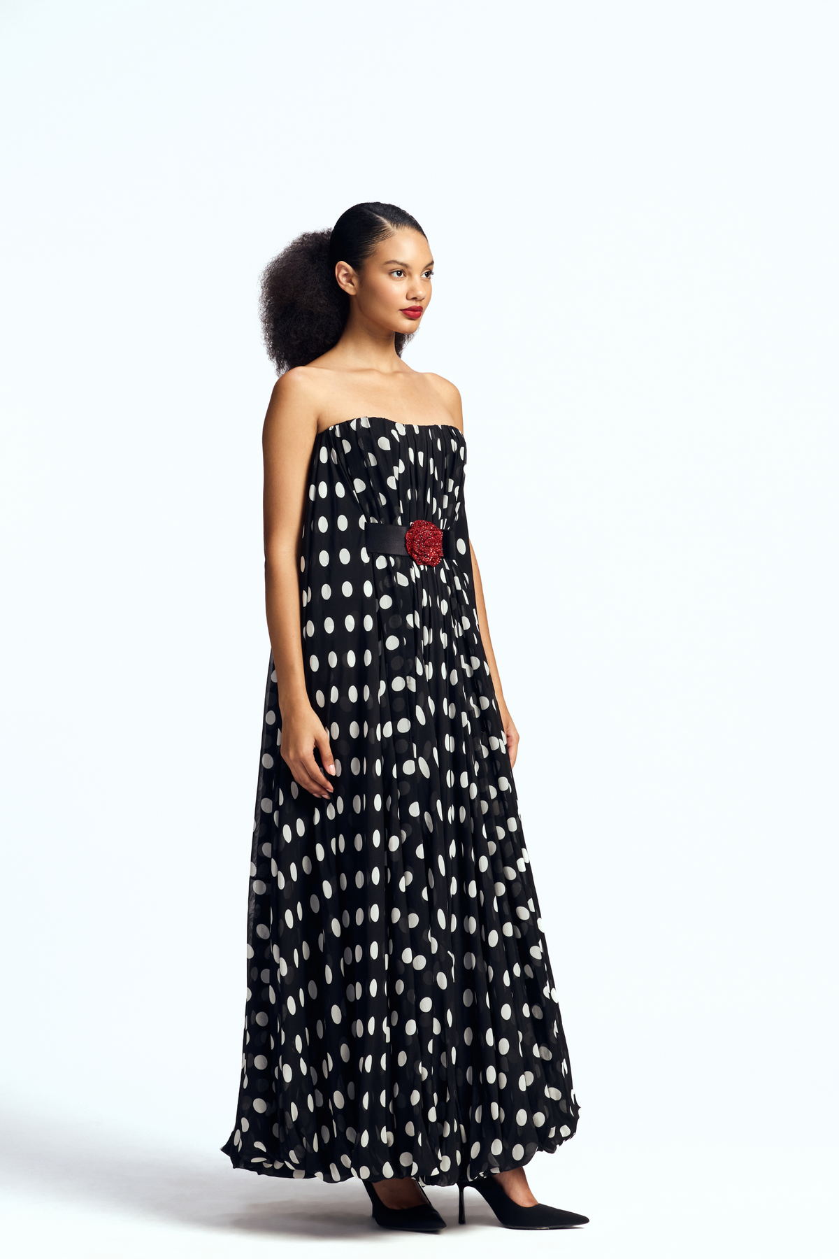 Strapless Balloon Maxi Dress
