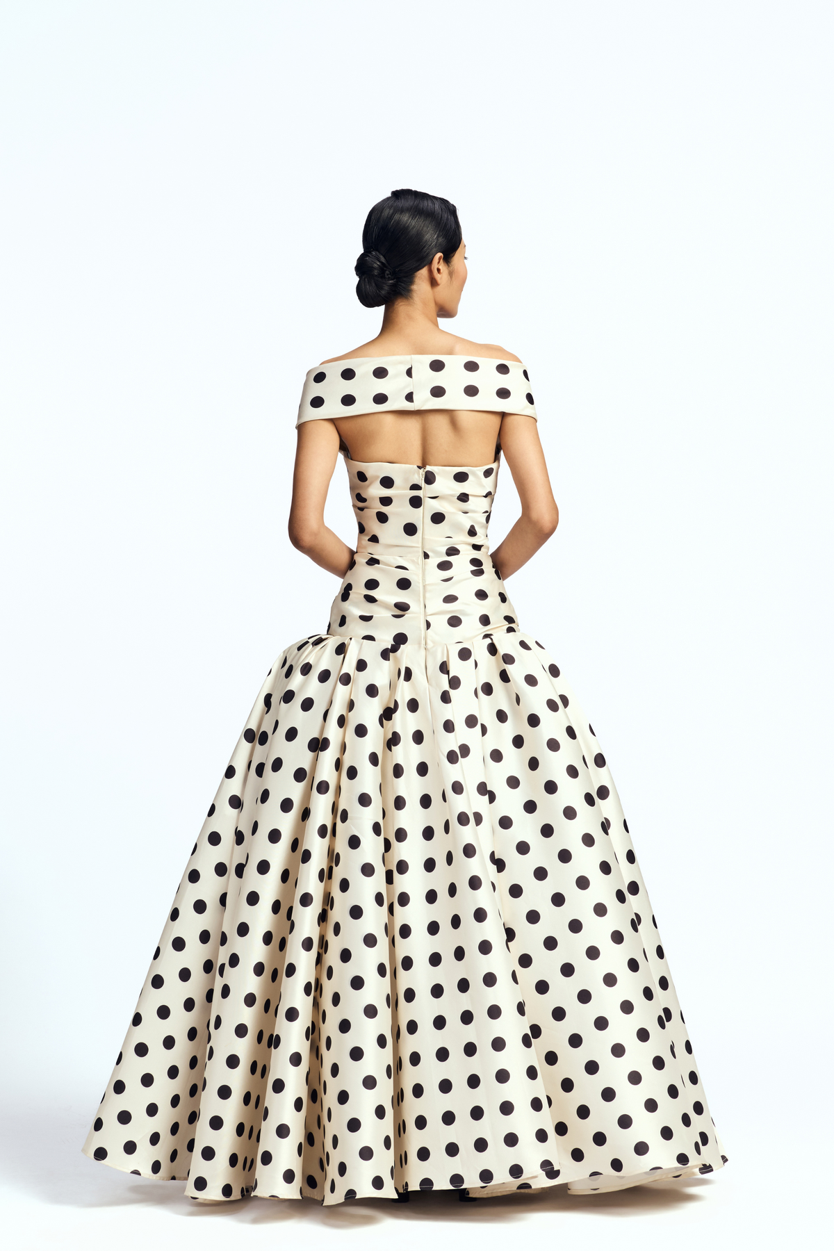 Off Shoulder Drop-waisted Gown