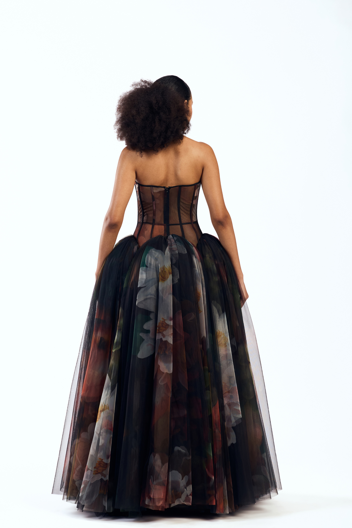 Drop Waisted Corseted Maxi Dress