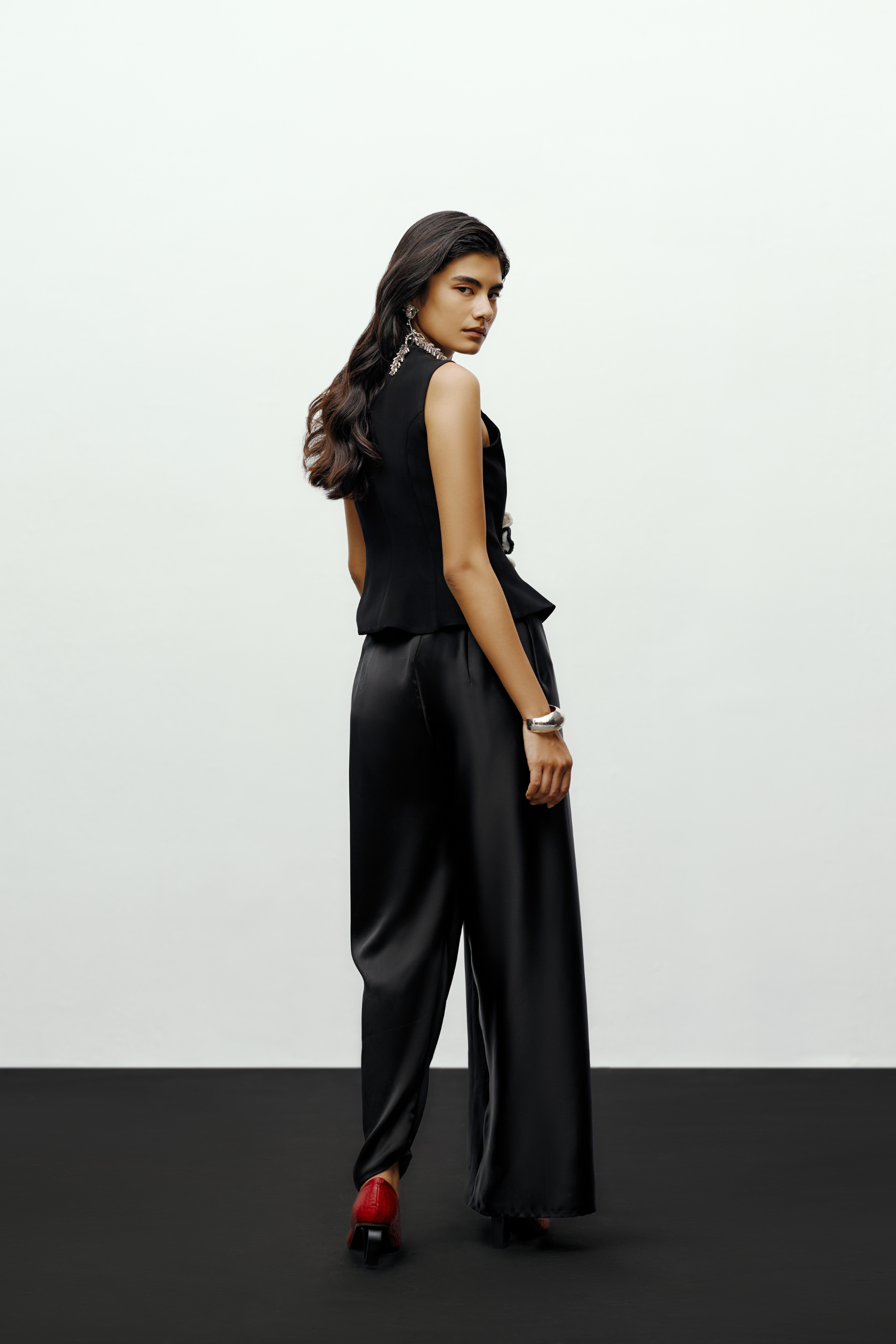 Beaded Half Dhoti Pants