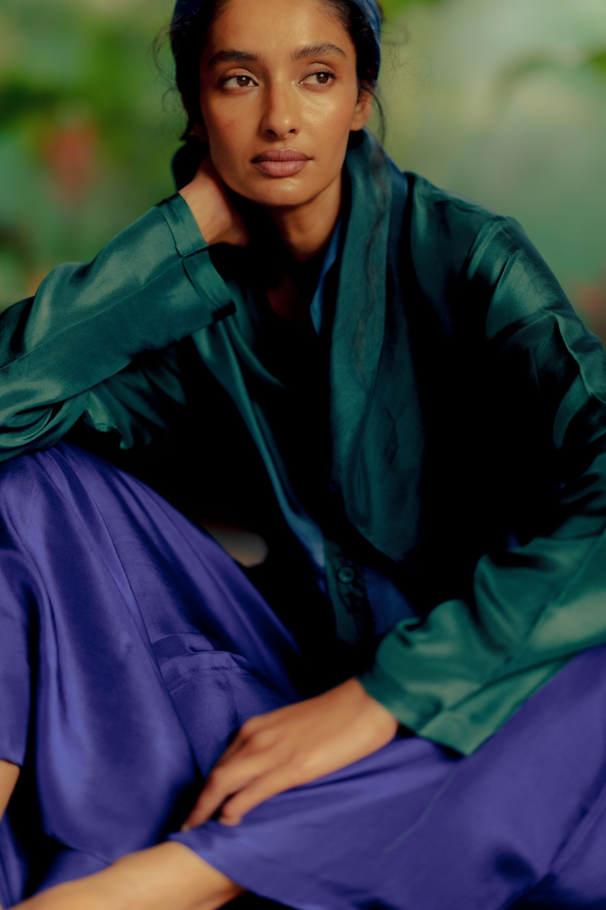 Nira Ocean Silk Kurta Set