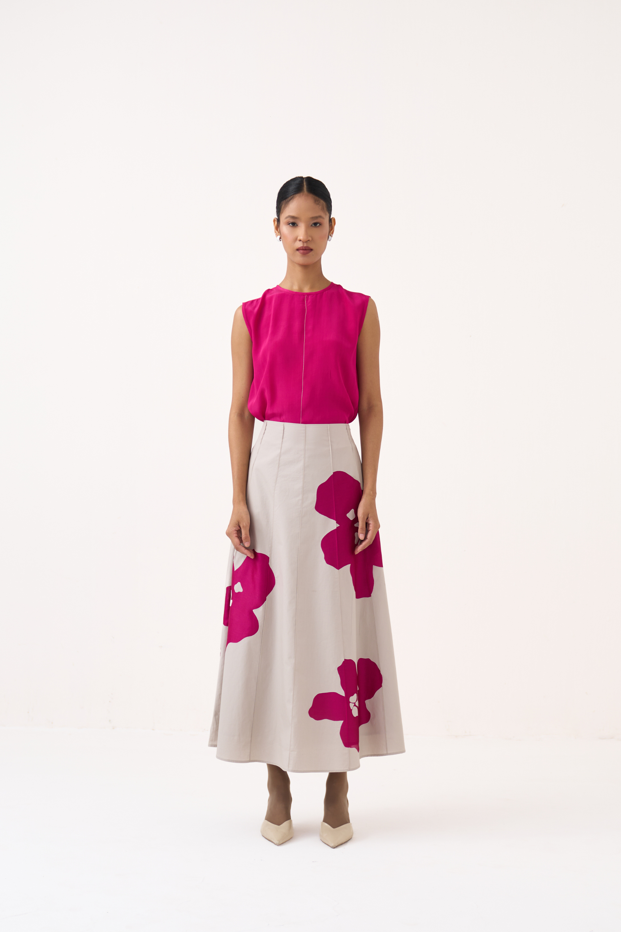 Floral Reverse Applique Skirt Co-ord (set Of 2)