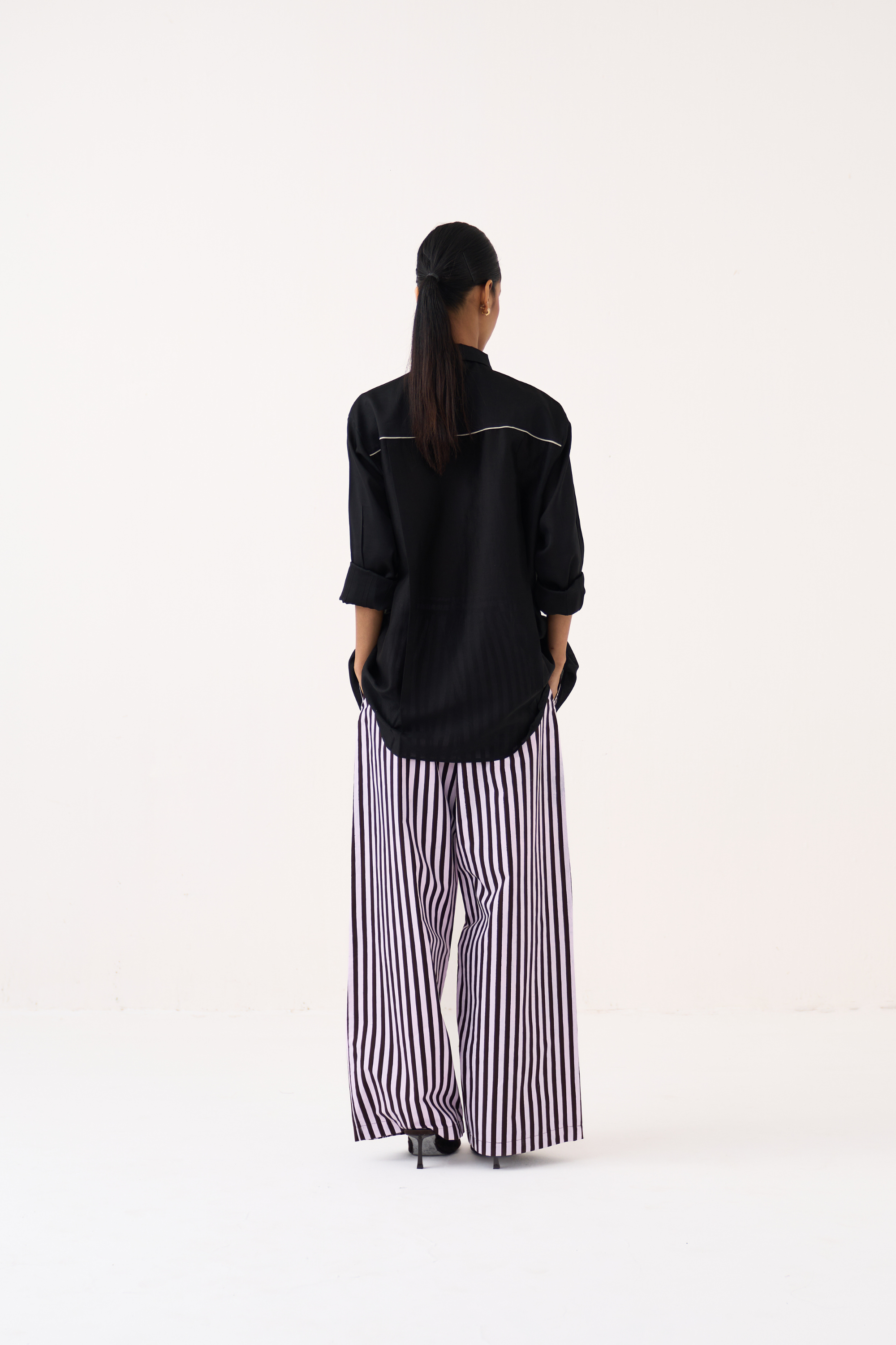 Emb. Patch Pocket Shirt Co-ord (set Of 2)