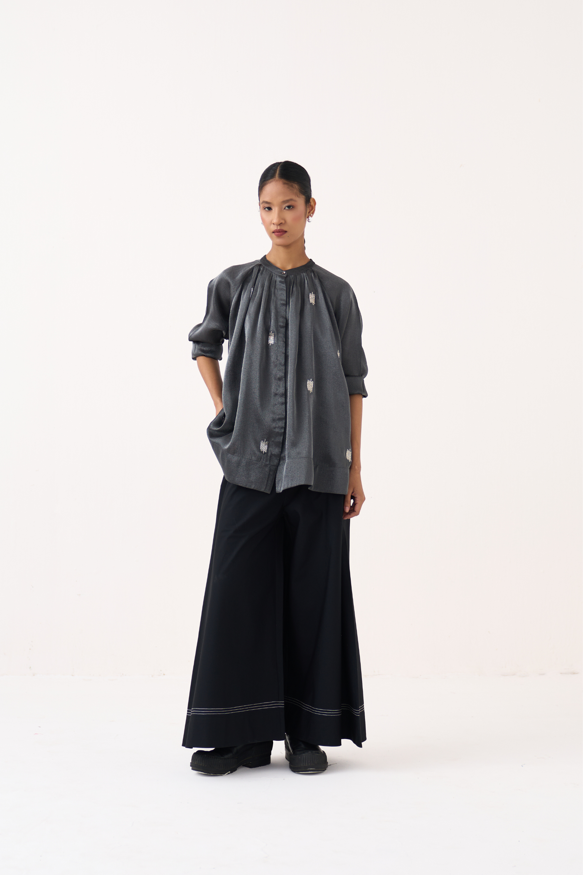 Hand Emb. Peasant Top Co-ord (set Of 2)