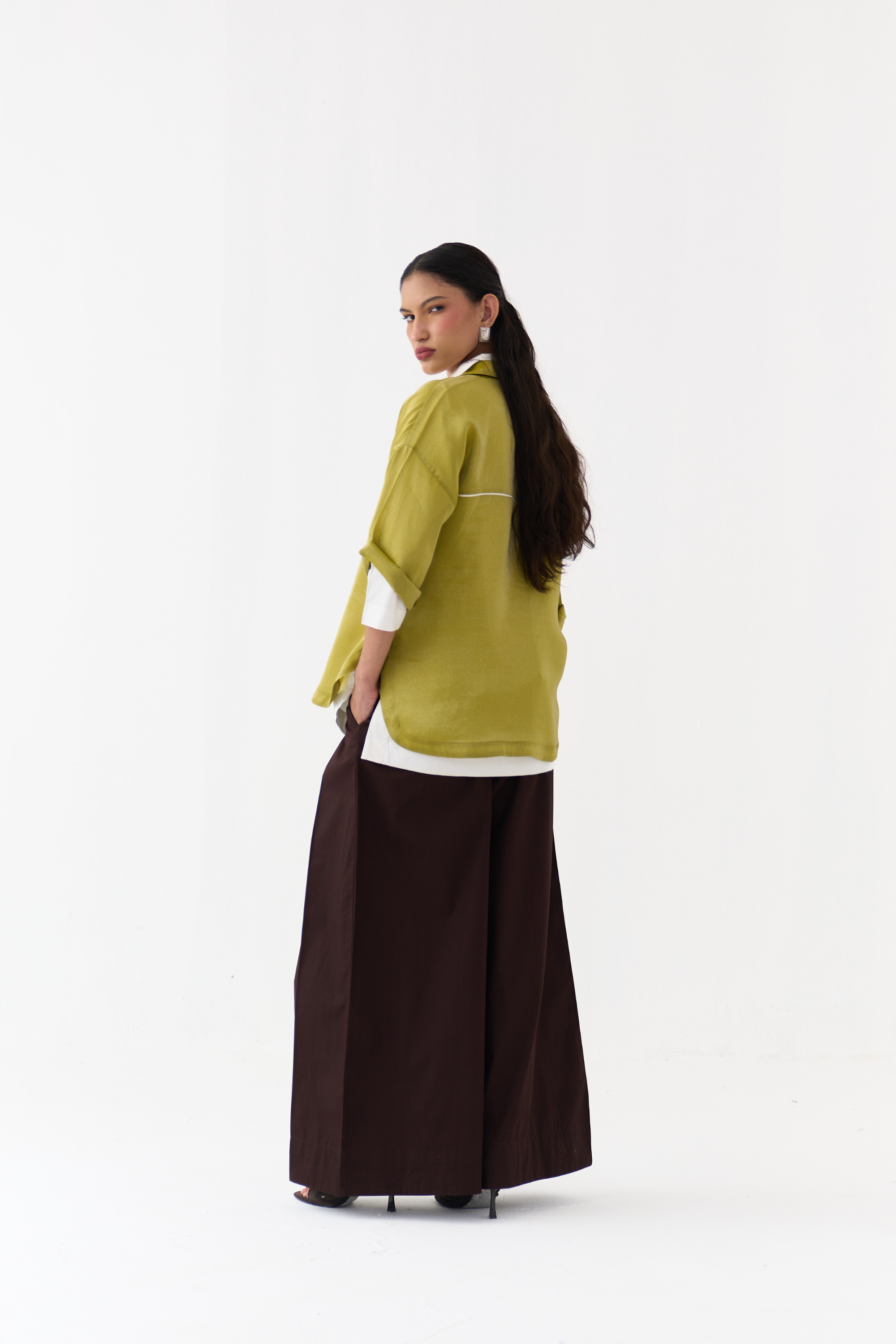 Emb. V Neck Top Co-ord (set Of 3)