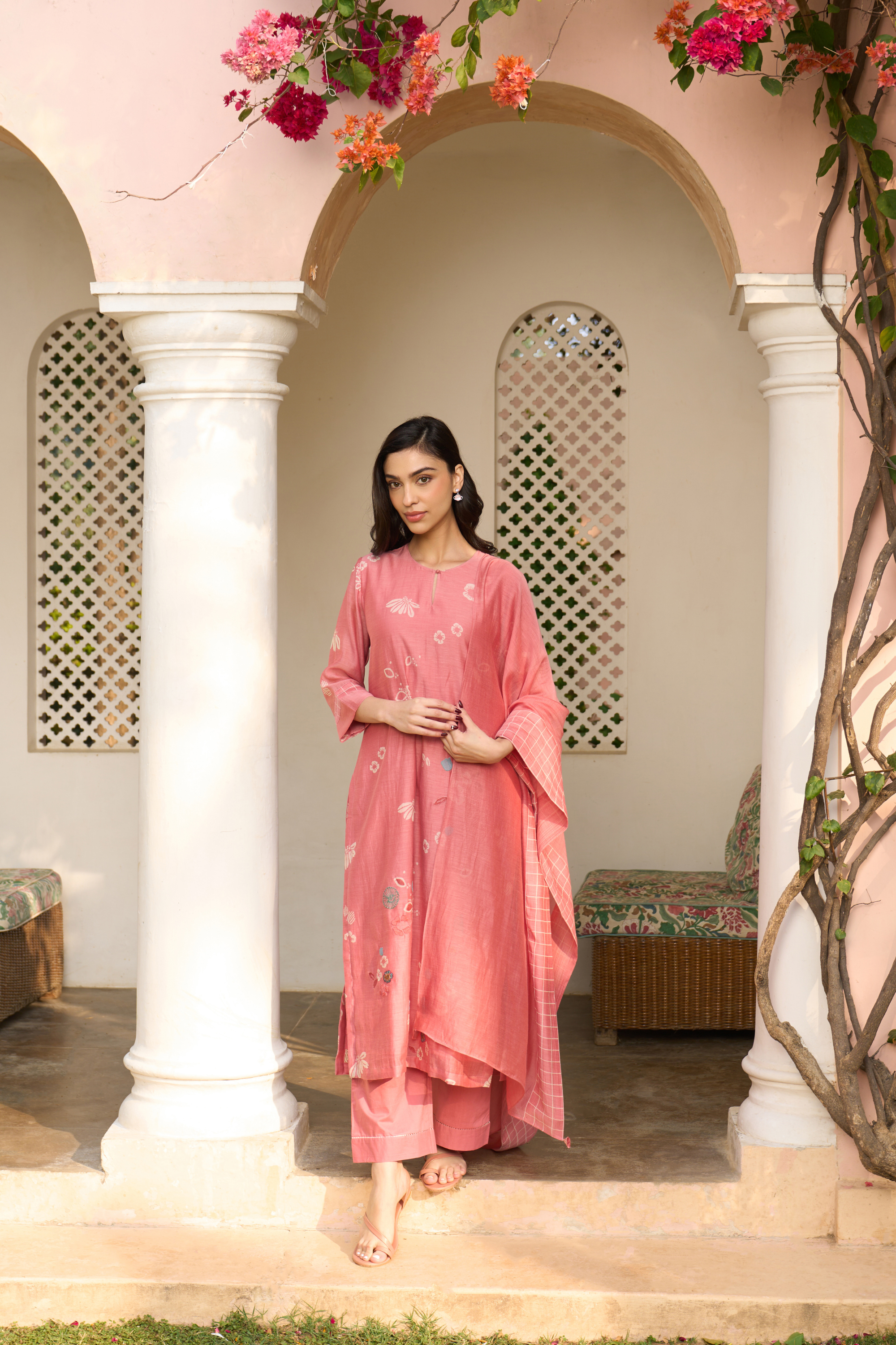 Hibiscus Floral Kurta Set