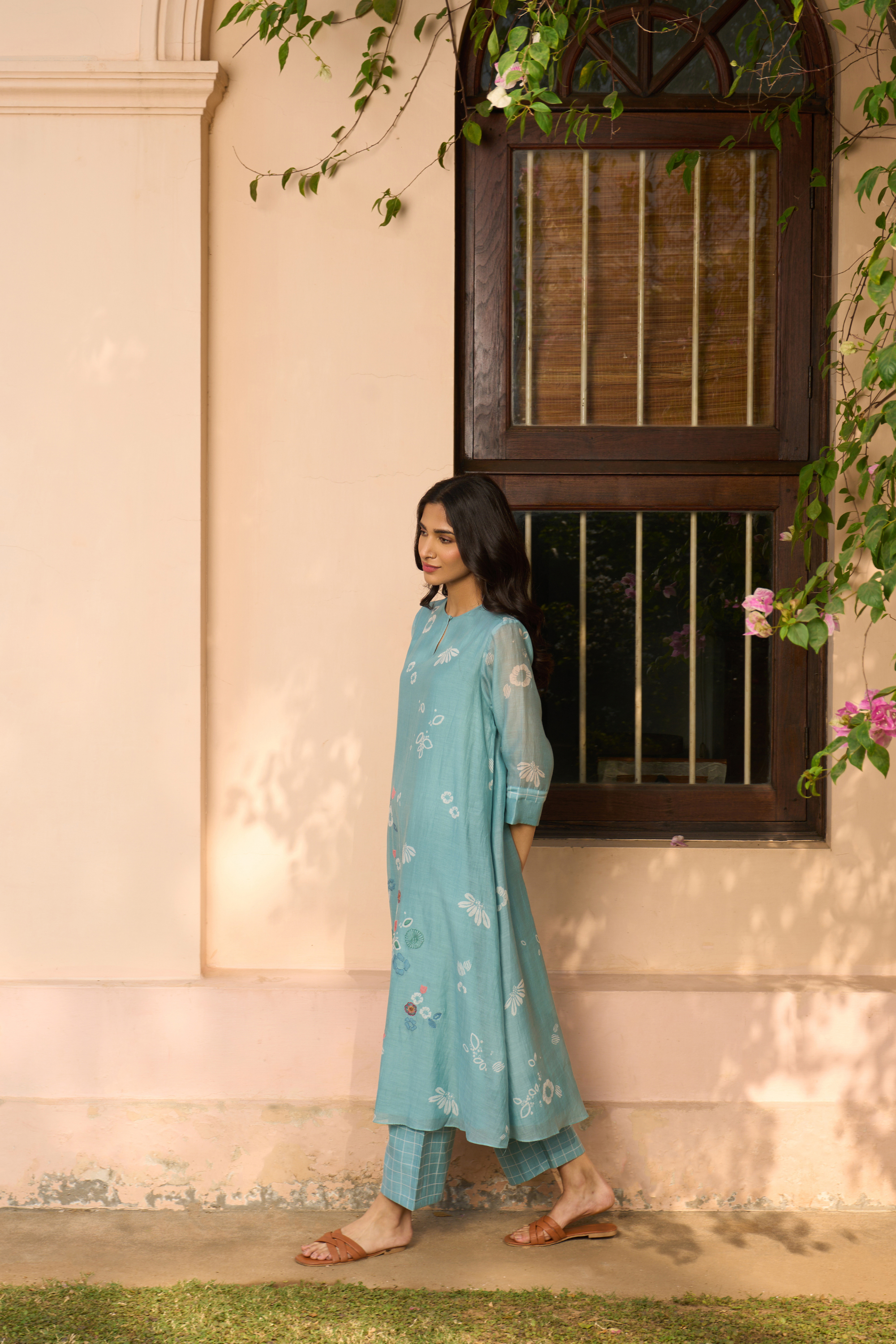 Powder Blue Floral Co-ord Set