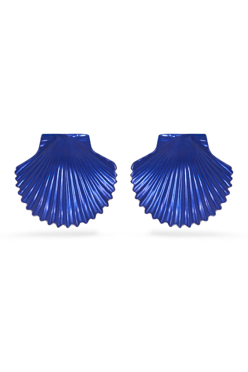 Valliyan Royal Blue Tops Shell Earring