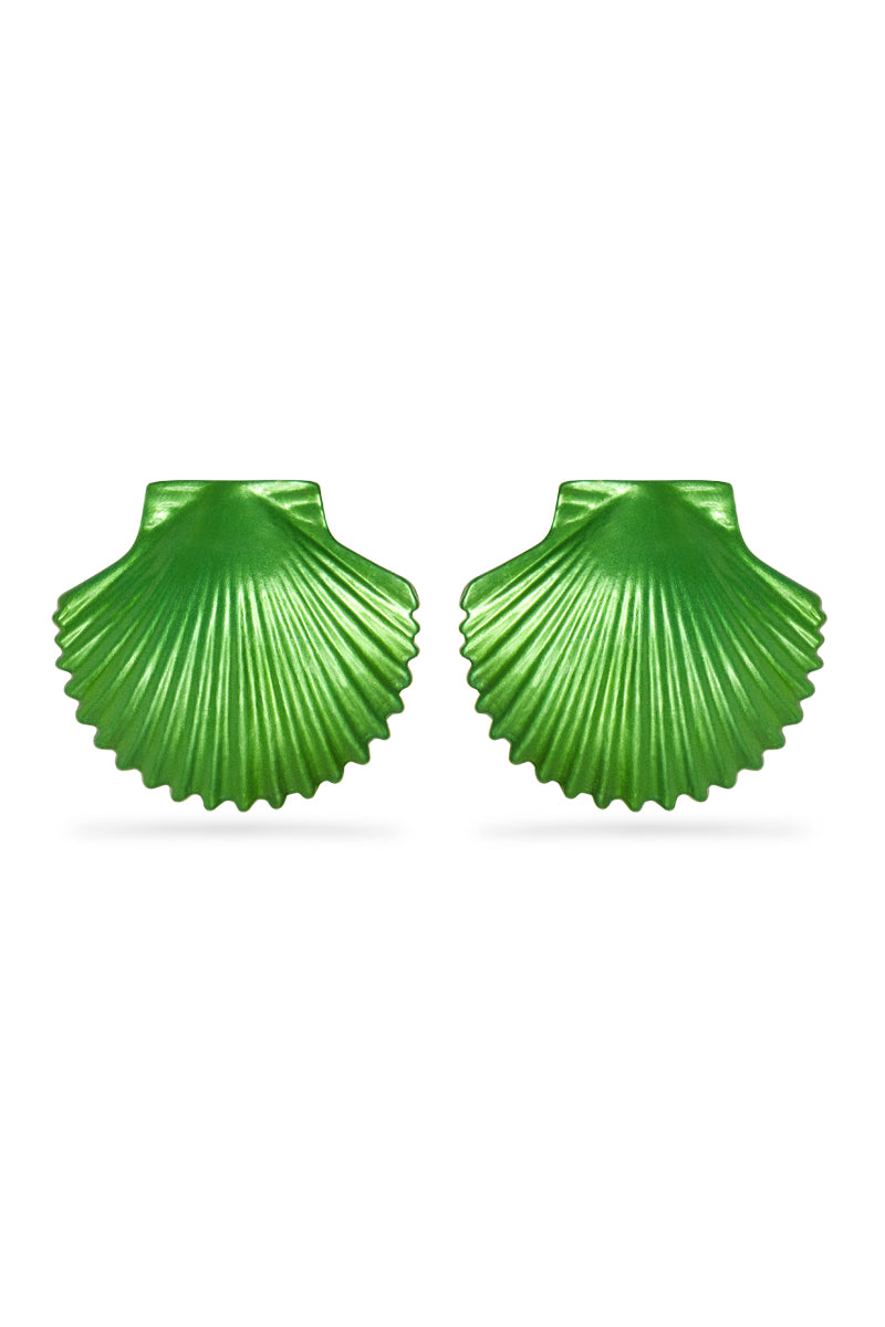 Valliyan Green Tops Shell Earring