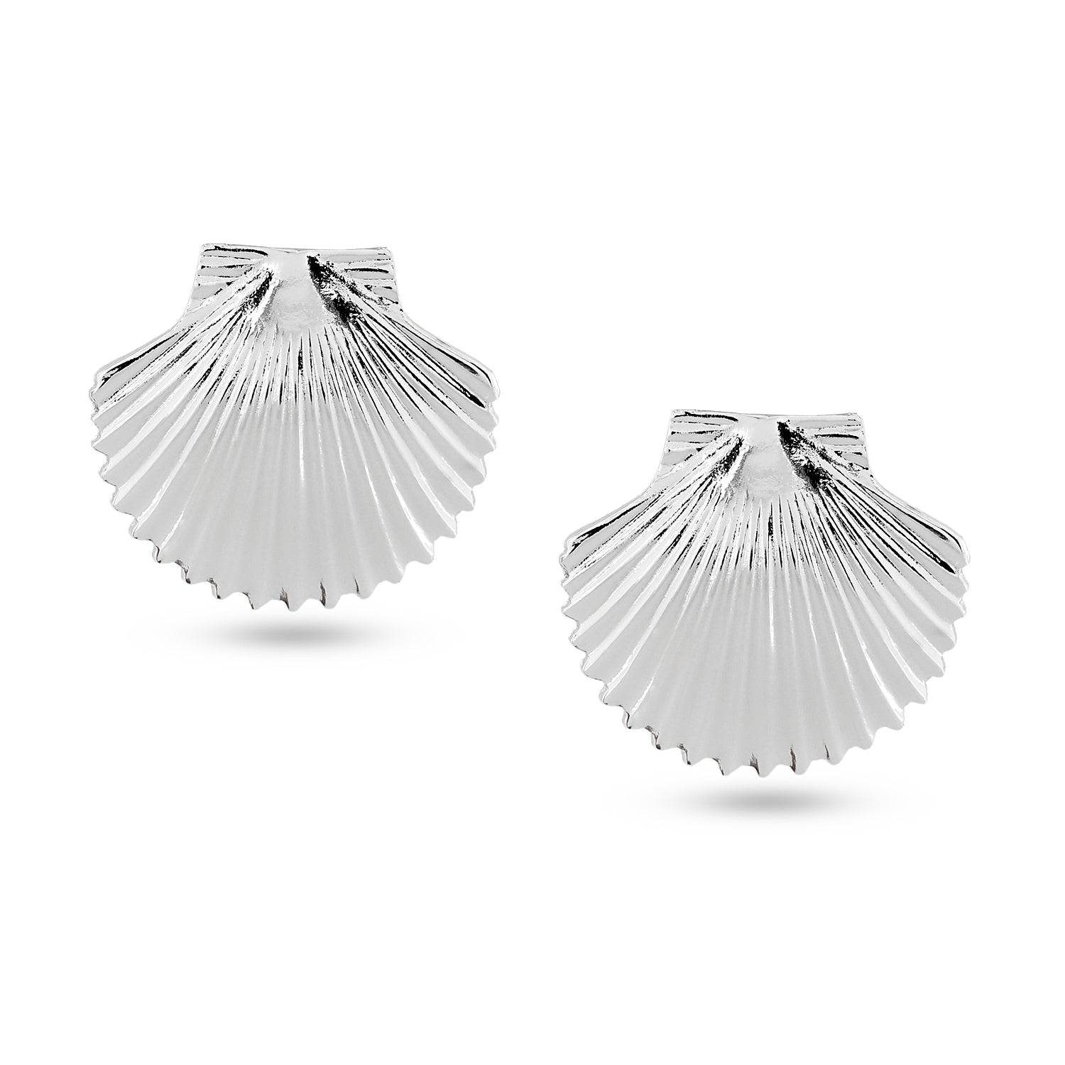 Valliyan Silver Tops Shell Earring